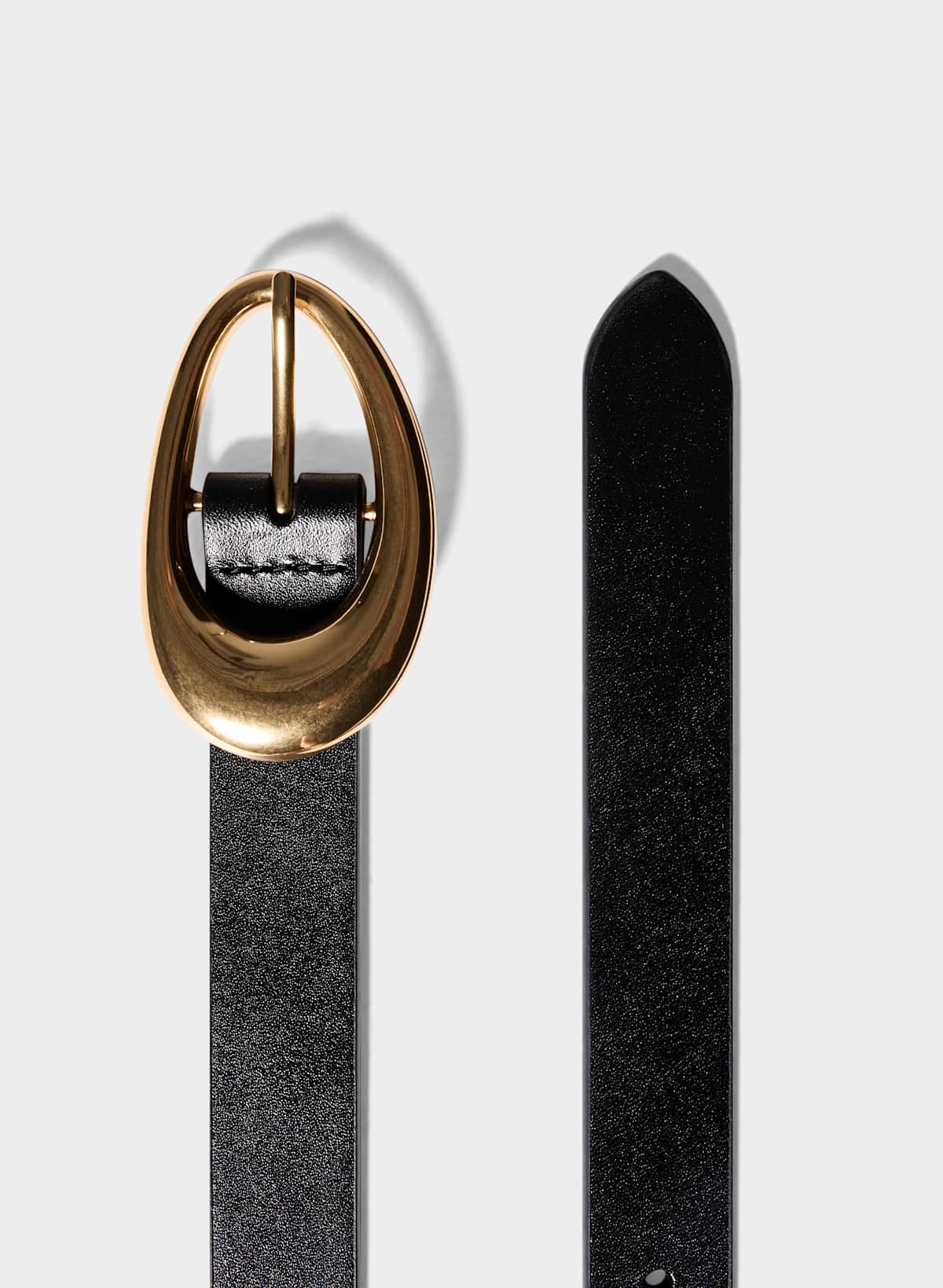 Perennial Solid Brass Leather Belt