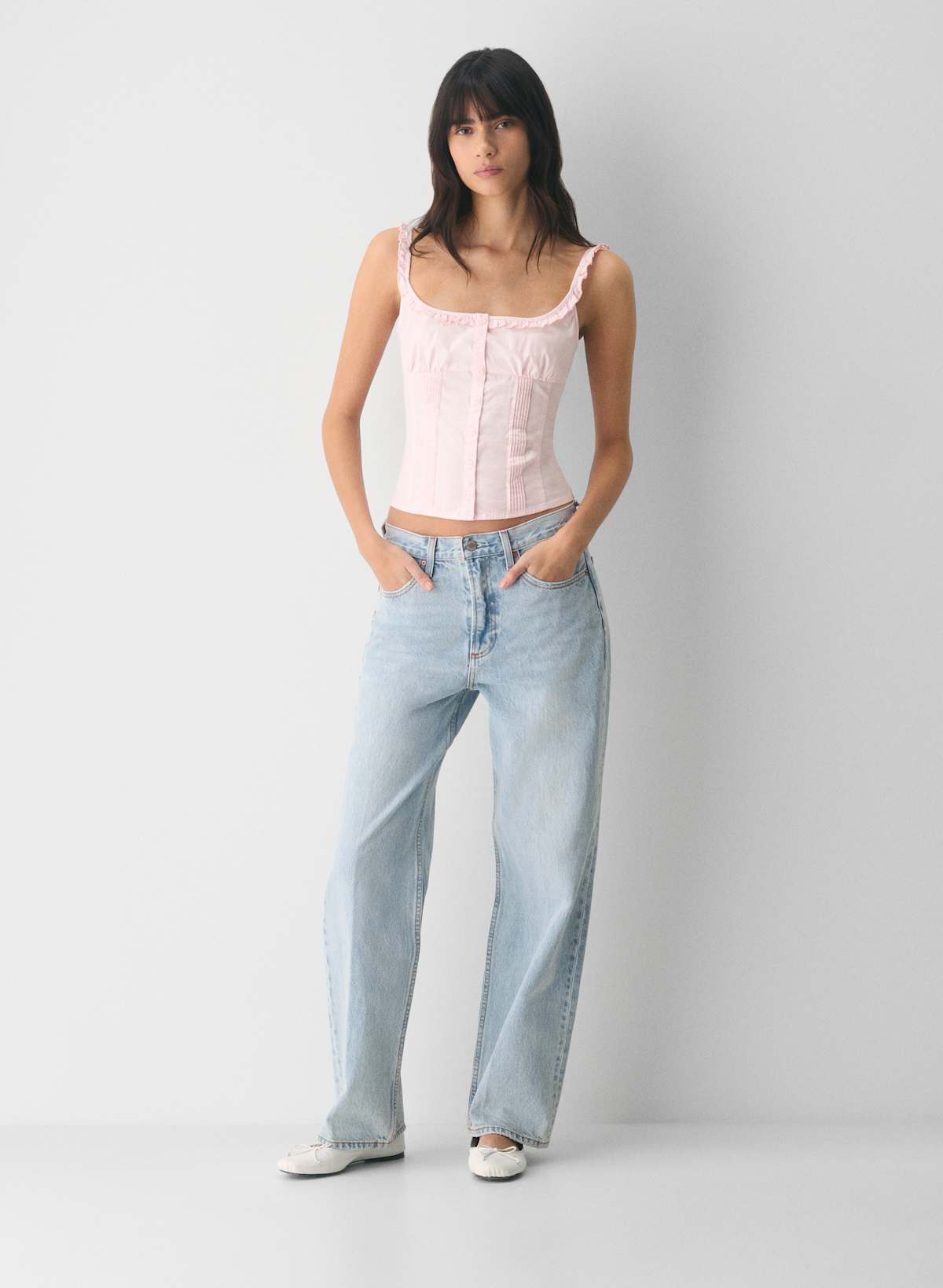 Aritzia Gumdrop Poplin Top