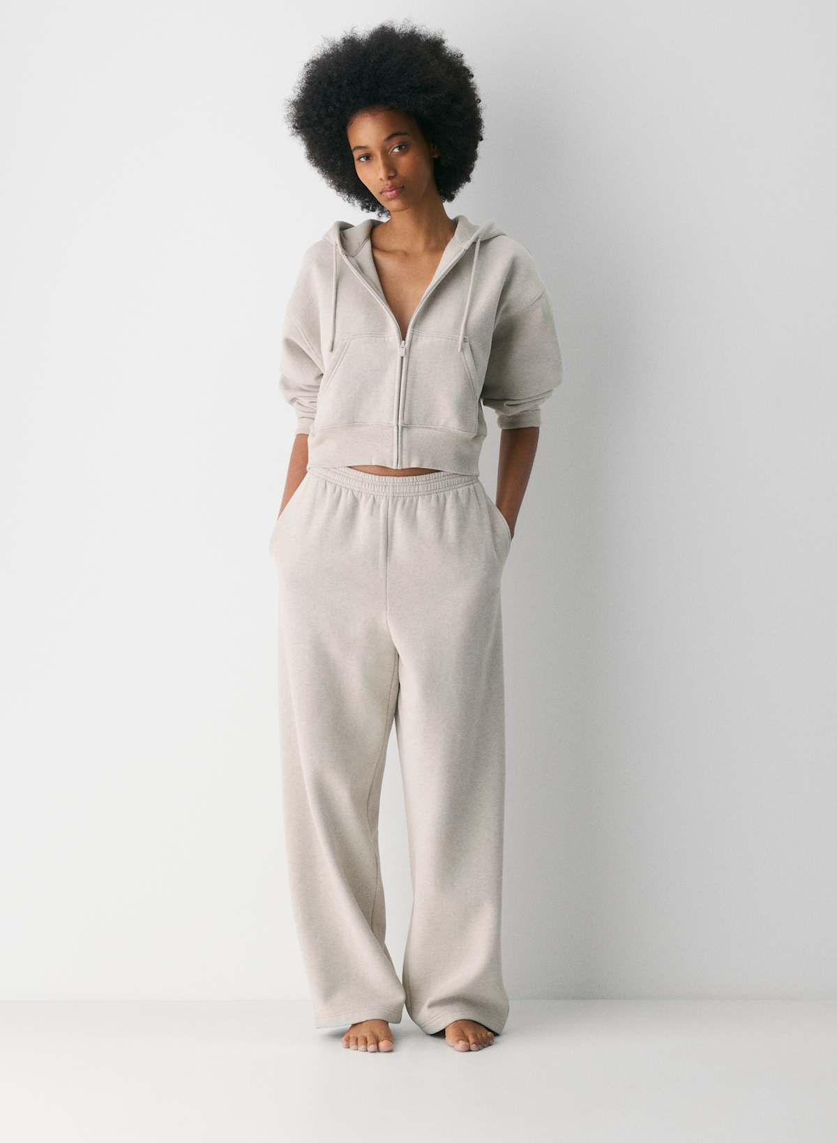 Aritzia Cozy Sweatfleece Boyfriend Boxy Zip Hoodie