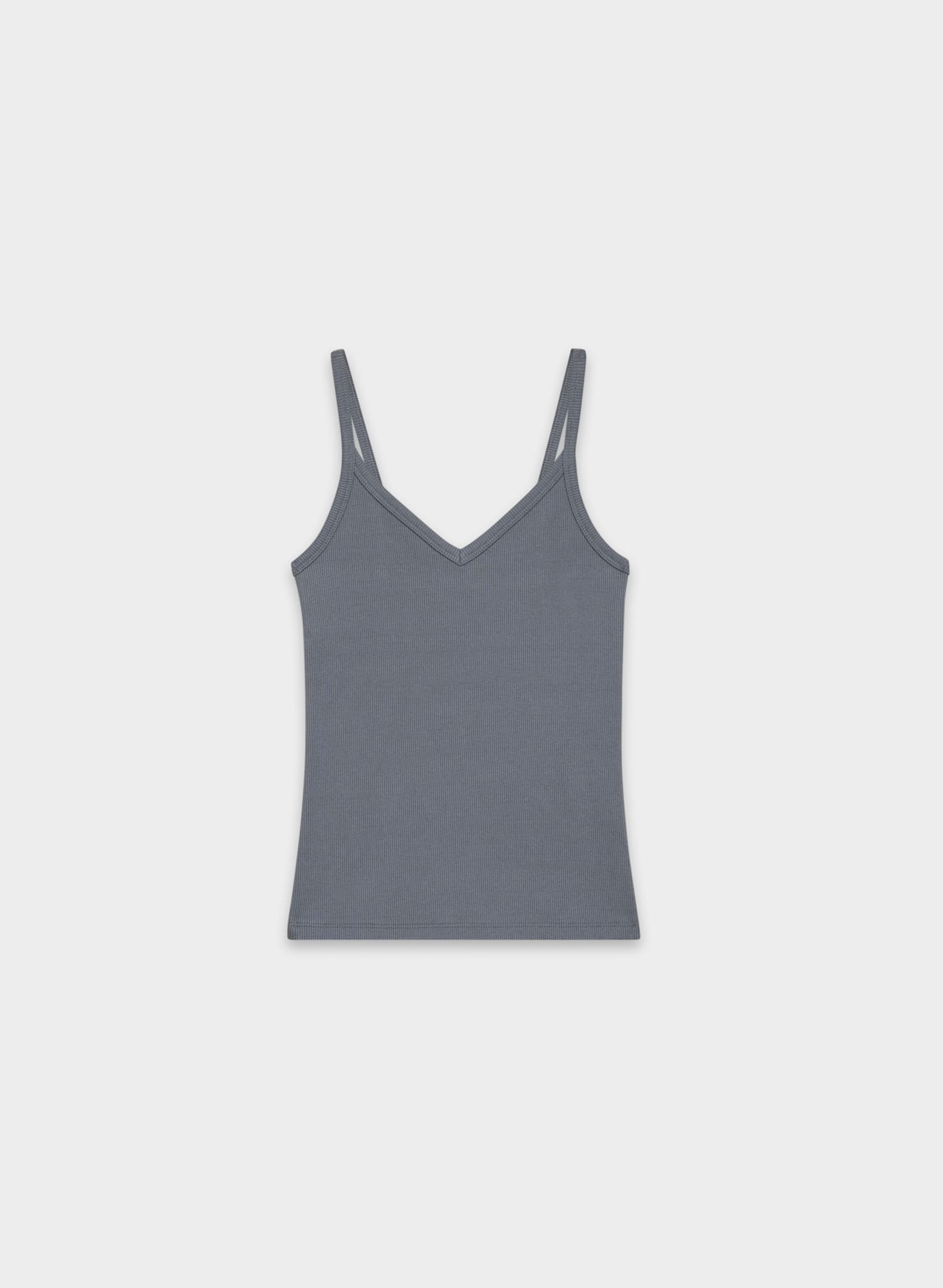 Sunday Best Nini Tank 羅紋棉質V領背心 (復古藍)