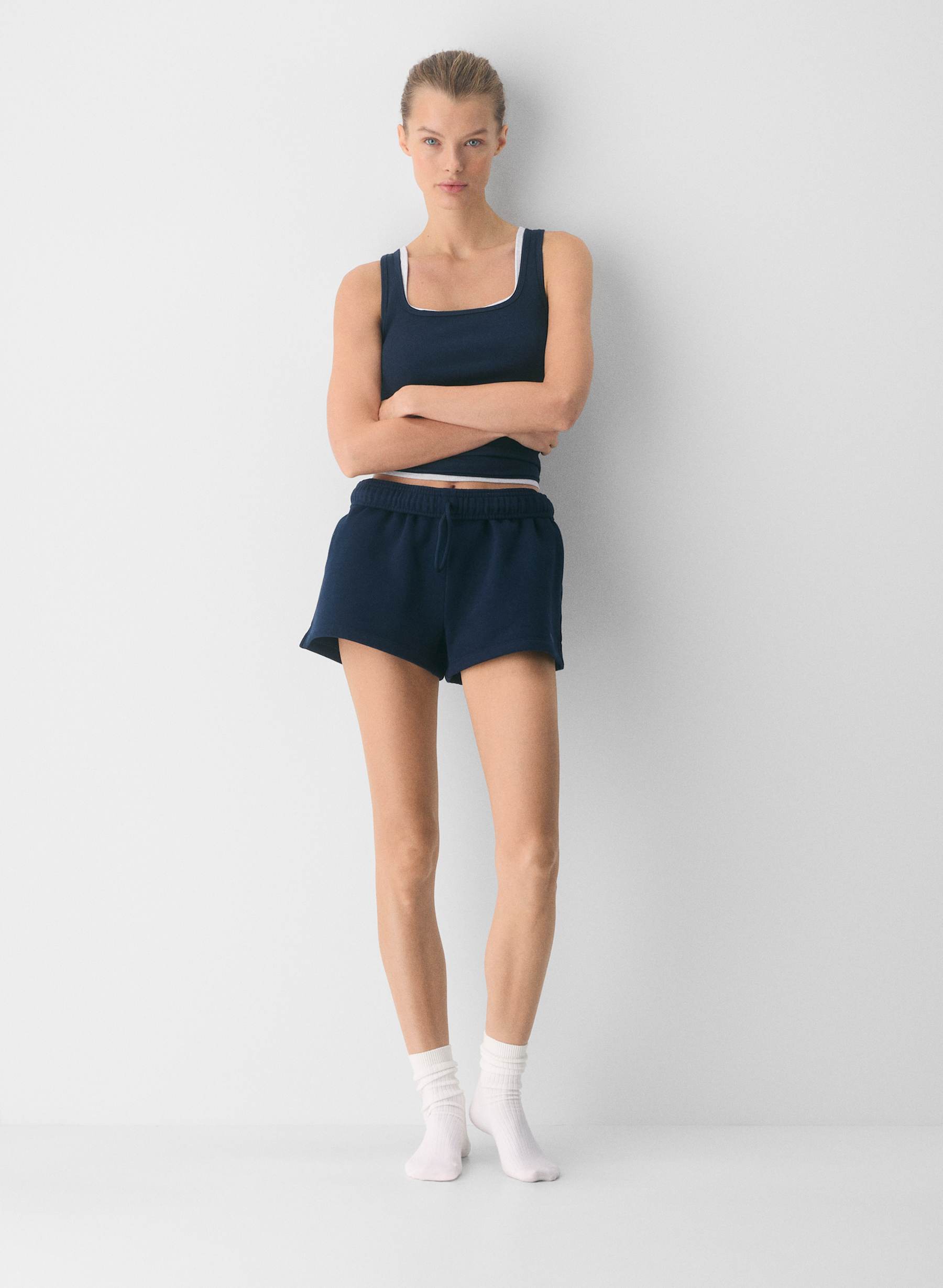 Aritzia Cozy Sweatfleece Mega Hi-Rise Mini Short