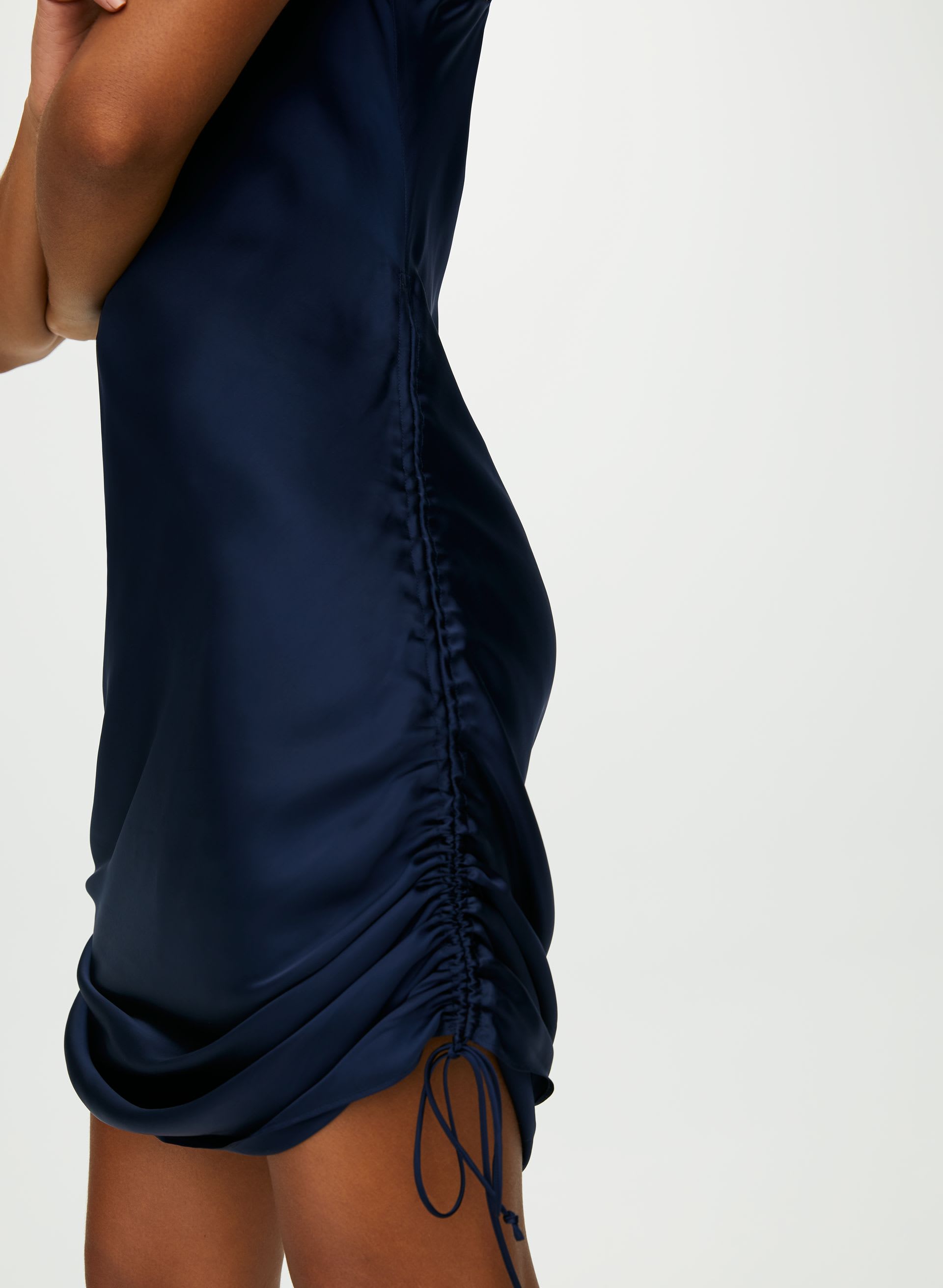 aritzia only ruched dress NEW ARITZIA Wilfred Only Ruched Slip Dress