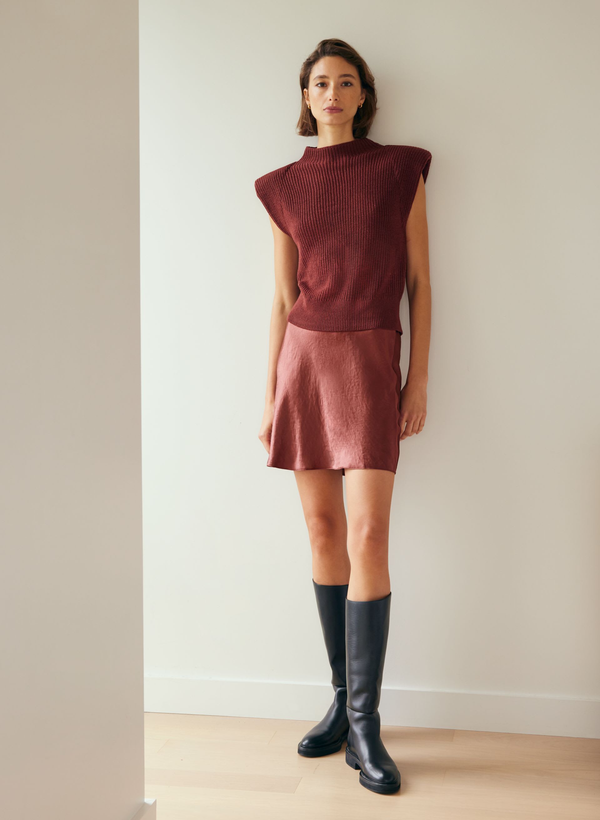 SLIP MINI SKIRT | Aritzia