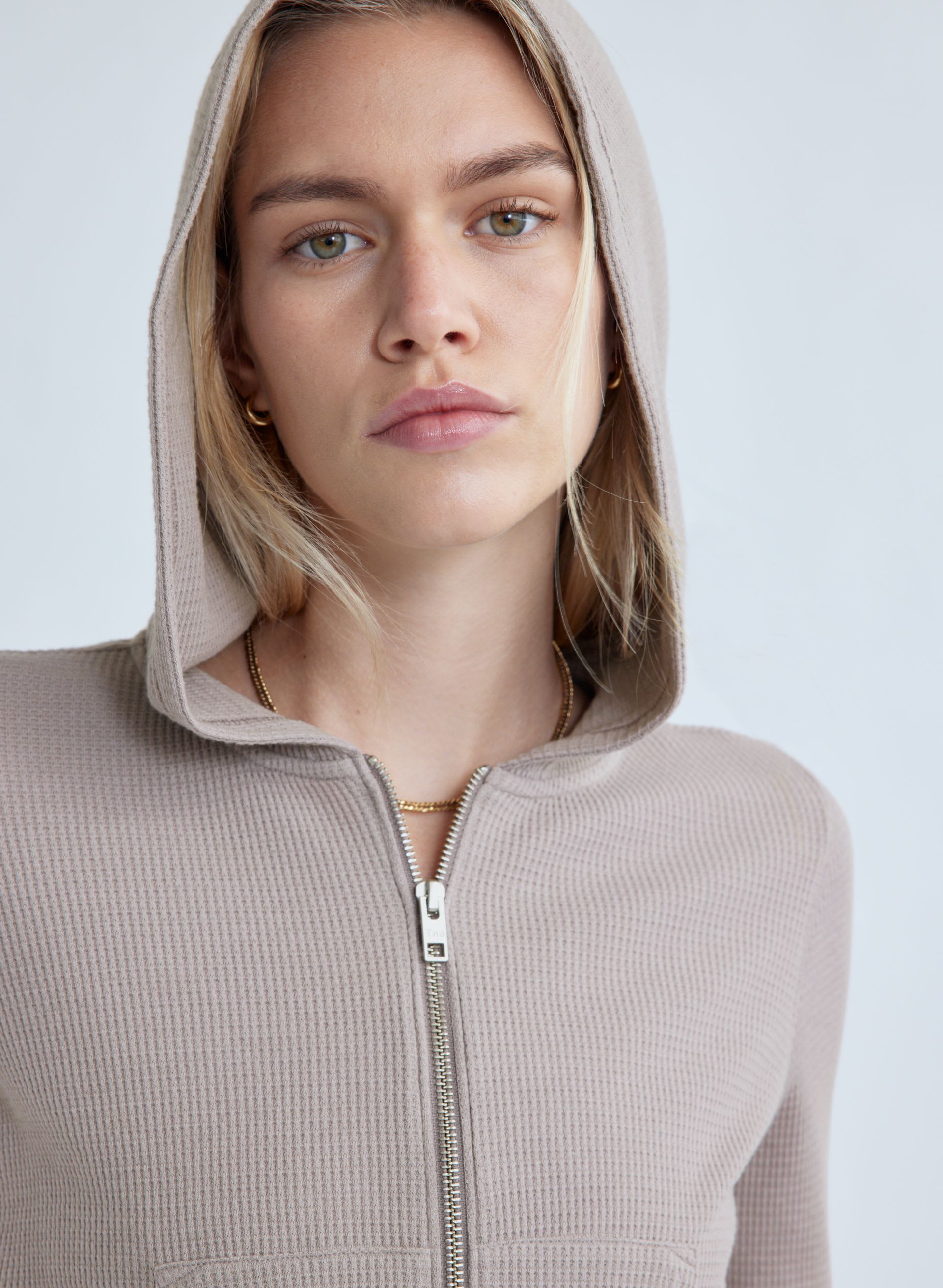 Waffle Zip Hoodie | Aritzia US