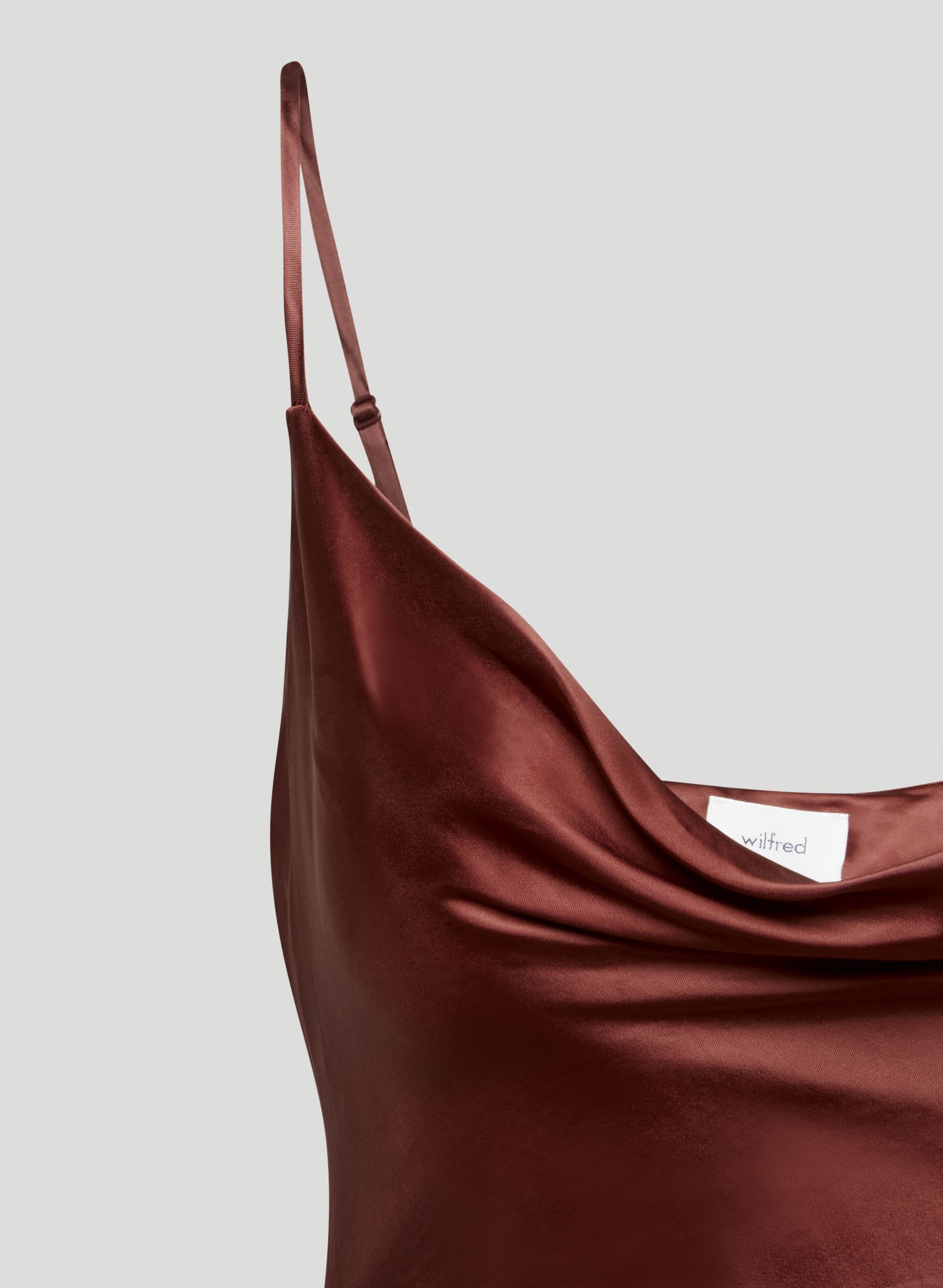aritzia wilfred only ruched slip dress Only Ruched Slip Dress