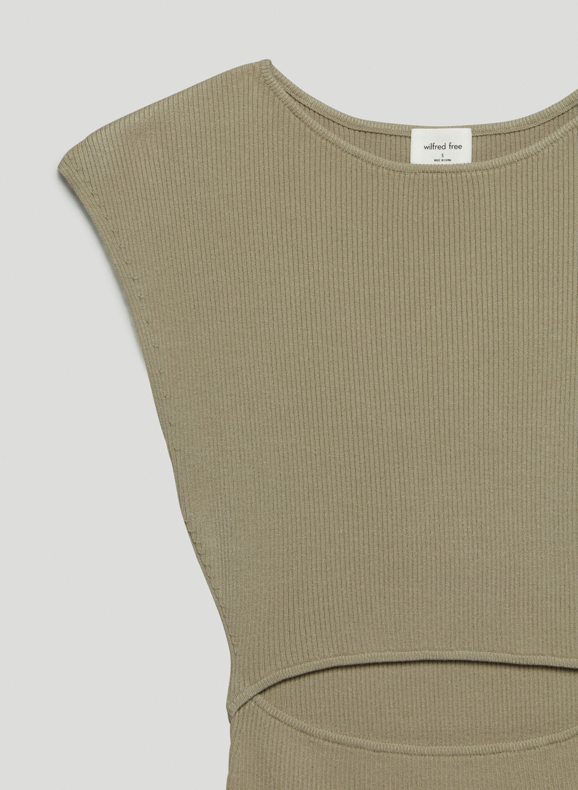 CUT-OUT KNIT MINI DRESS | Aritzia