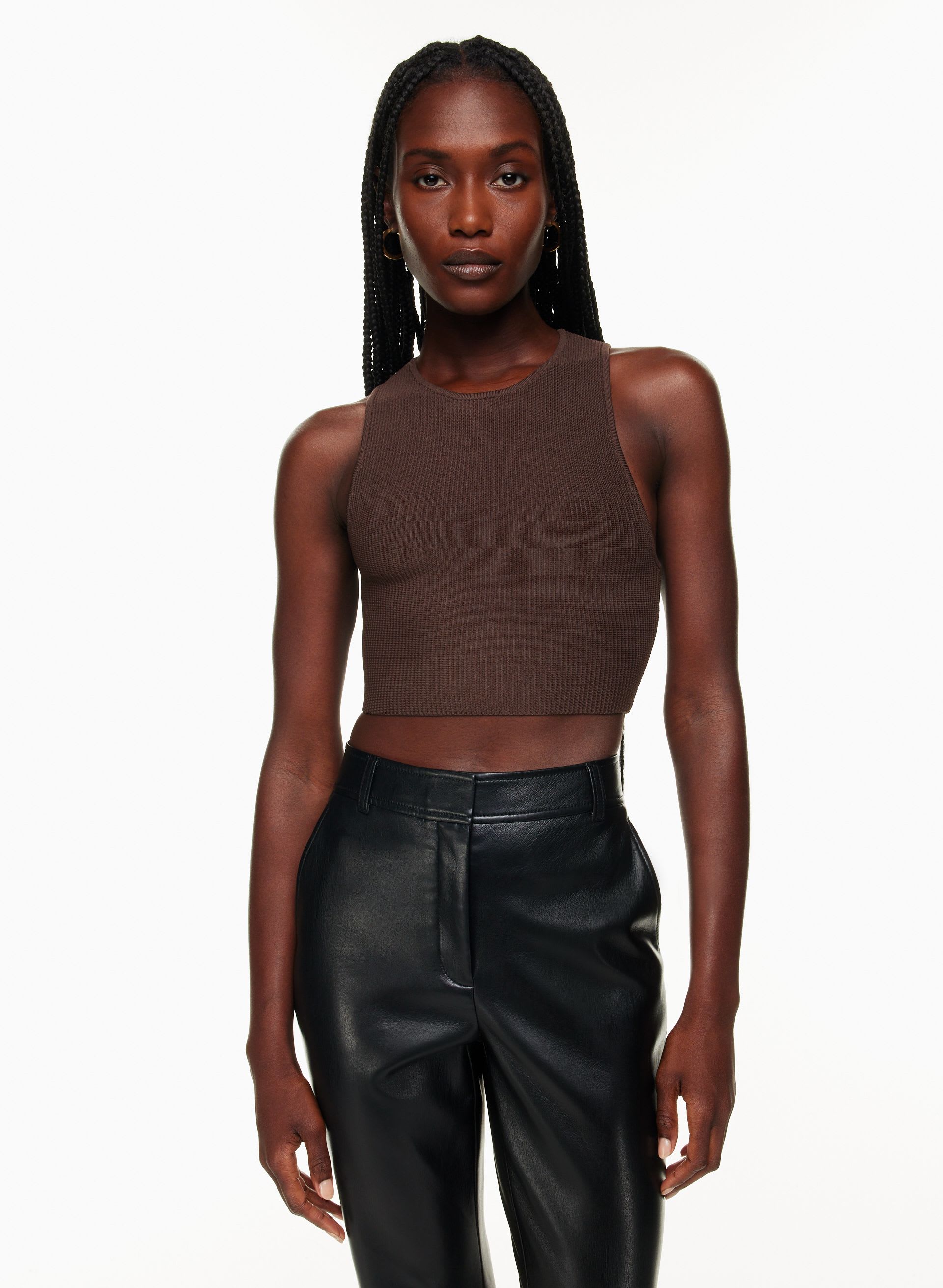 Sculpt Knit Racer Cropped Tank | Aritzia US