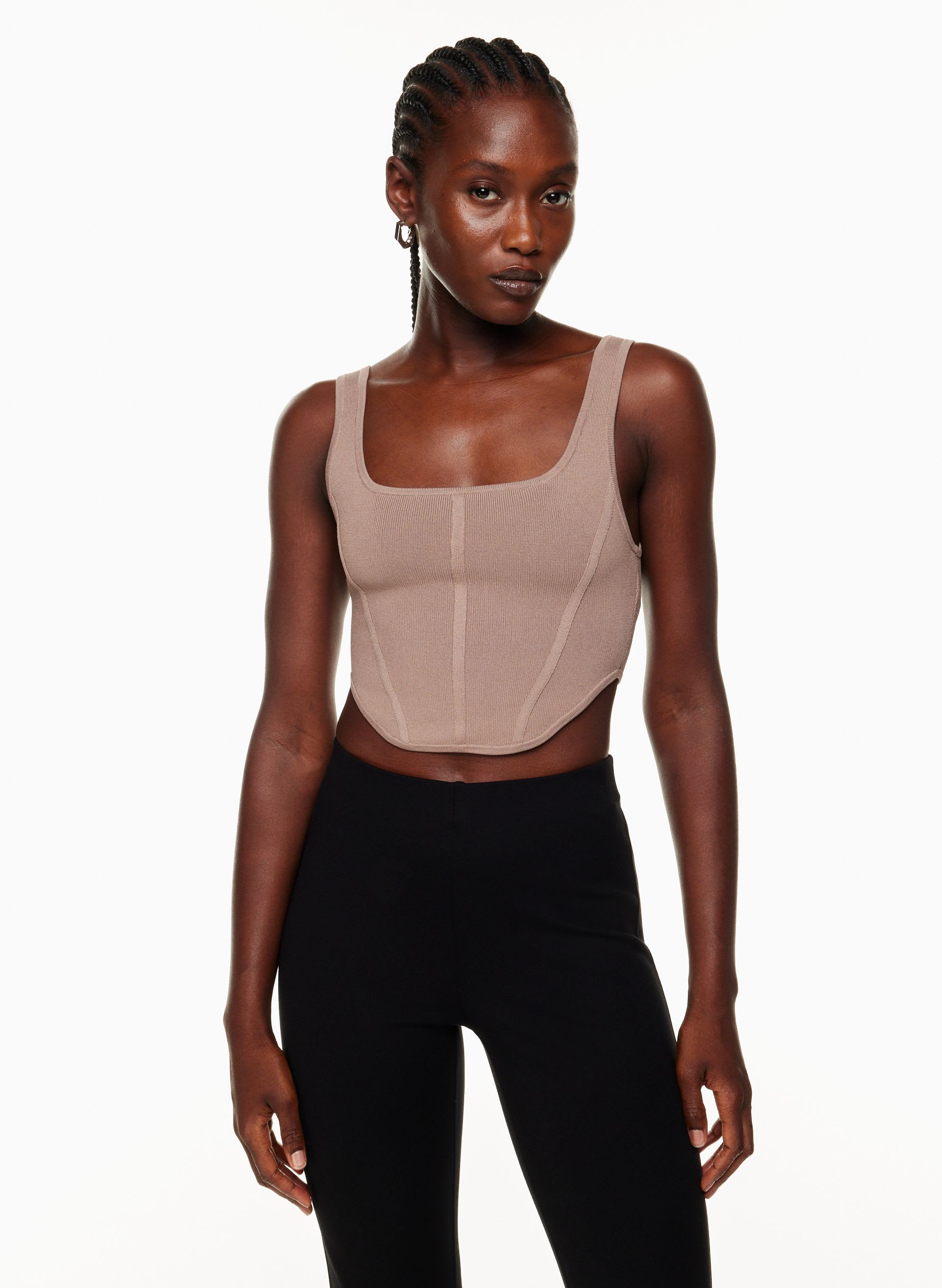 Sculpt Knit Bustier Tank | Aritzia CA