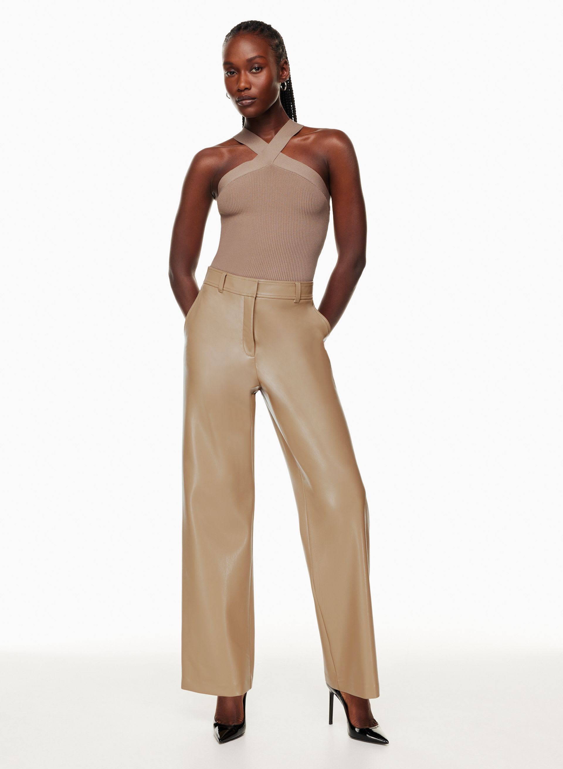 SCULPT KNIT CRISS CROSS TANK | Aritzia