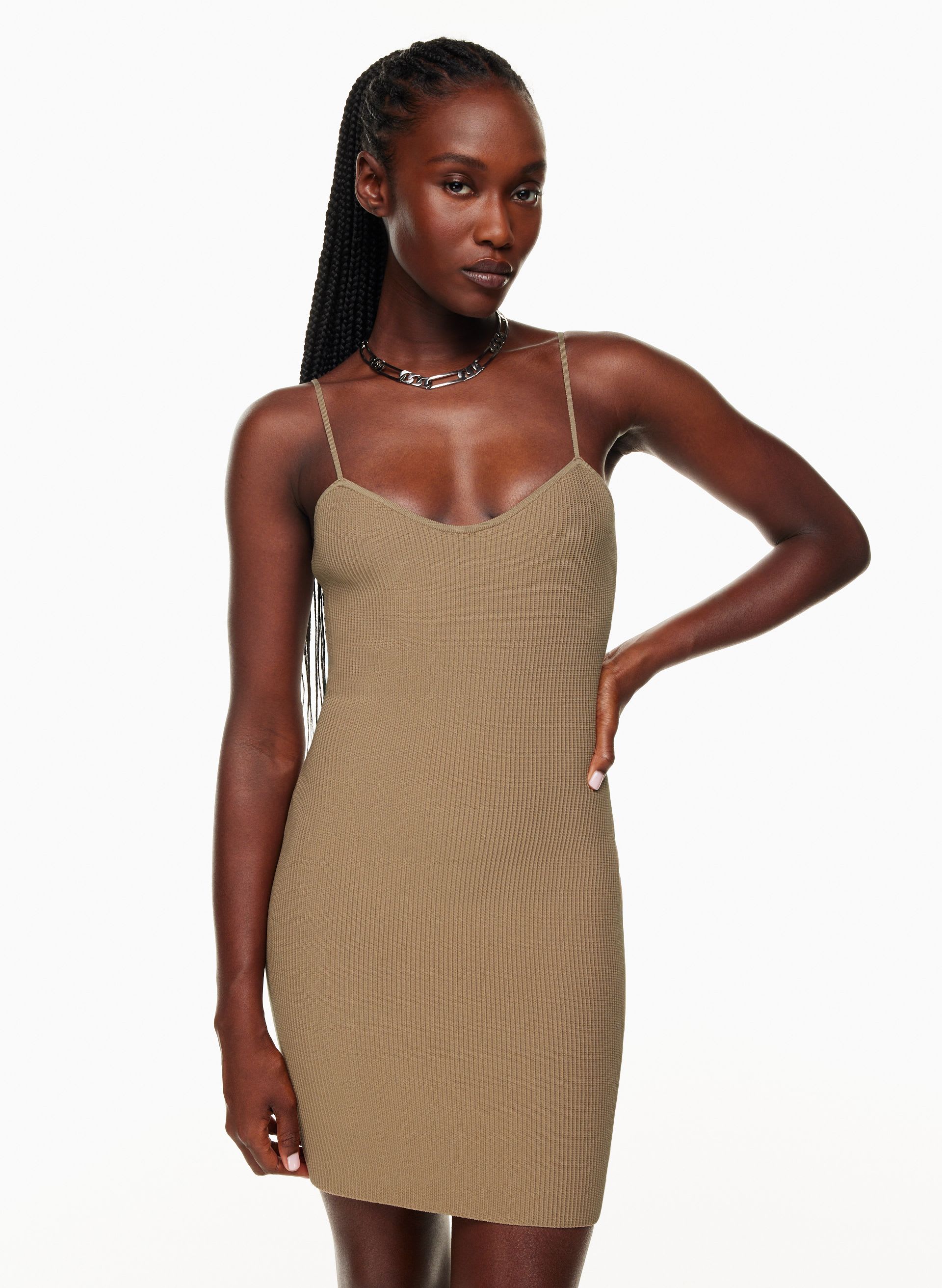 SCULPT KNIT SWEETHEART DRESS | Aritzia