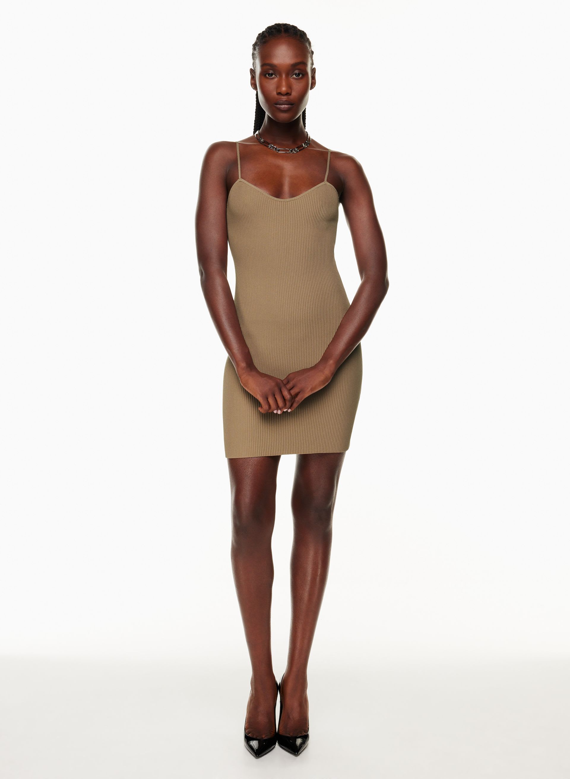 SCULPT KNIT SWEETHEART DRESS | Aritzia