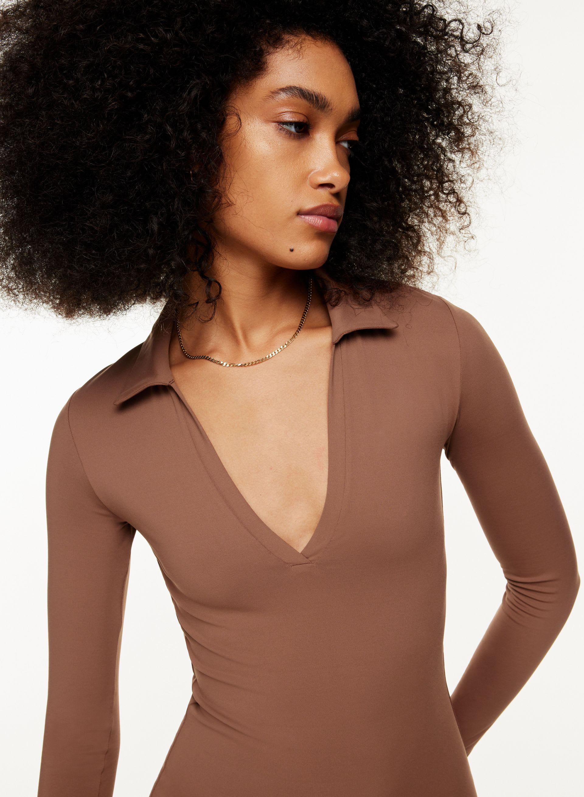 babaton long sleeve dress Brown babaton contour long sleeve dress . Goes for