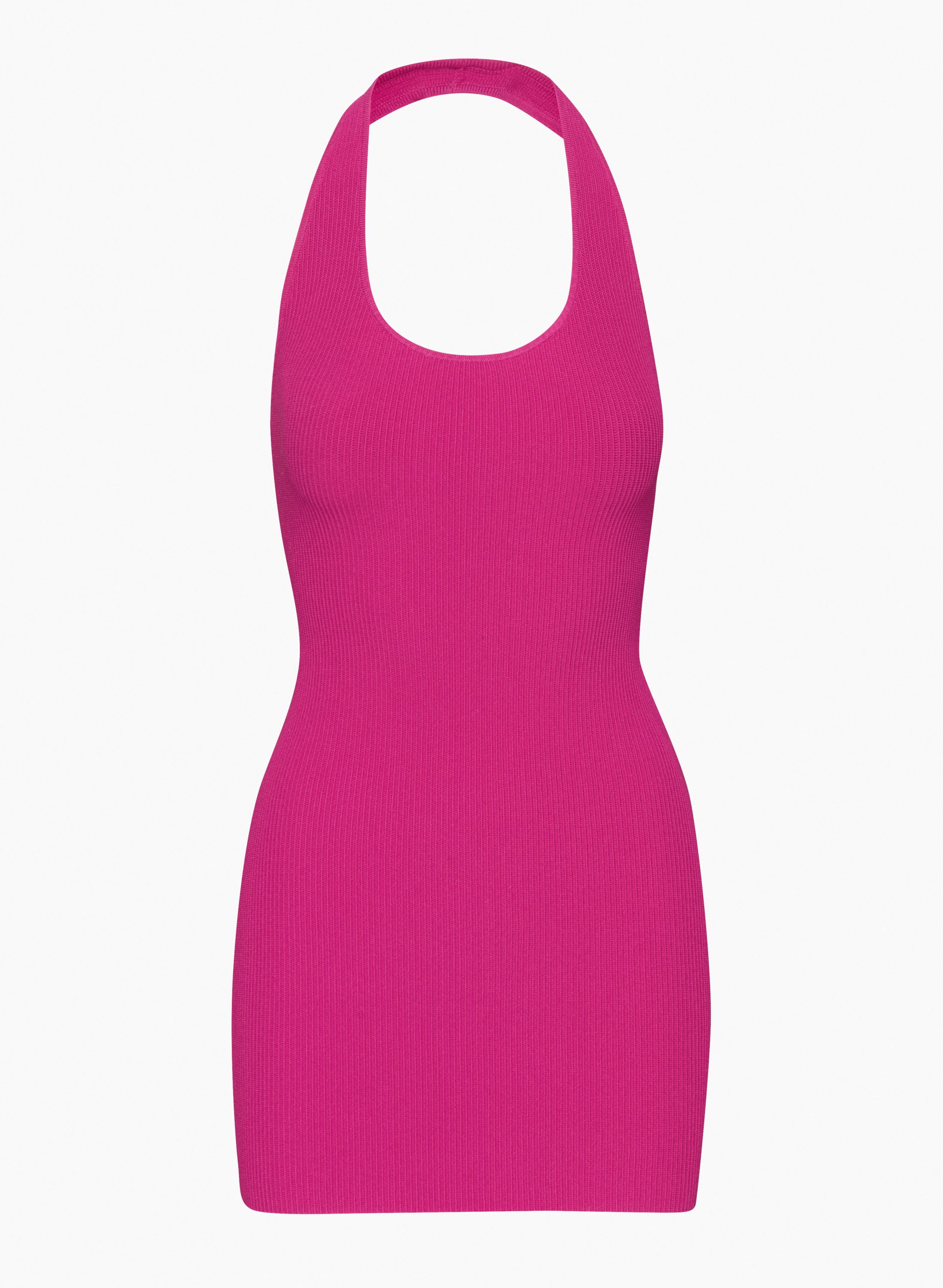 SCULPT KNIT BACKLESS HALTER DRESS | Aritzia