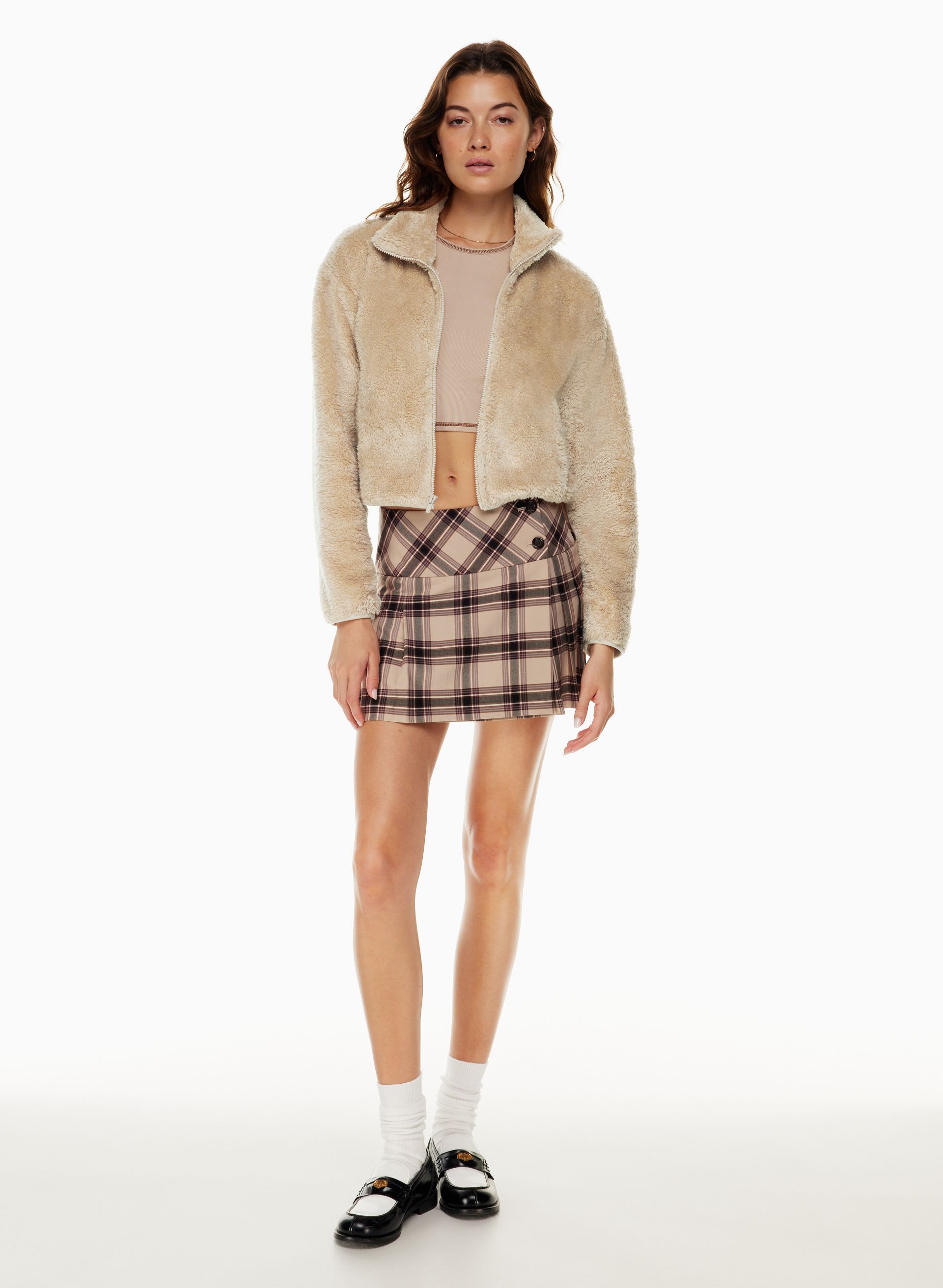 Mockneck Fuzzy Zip-Up | Aritzia US