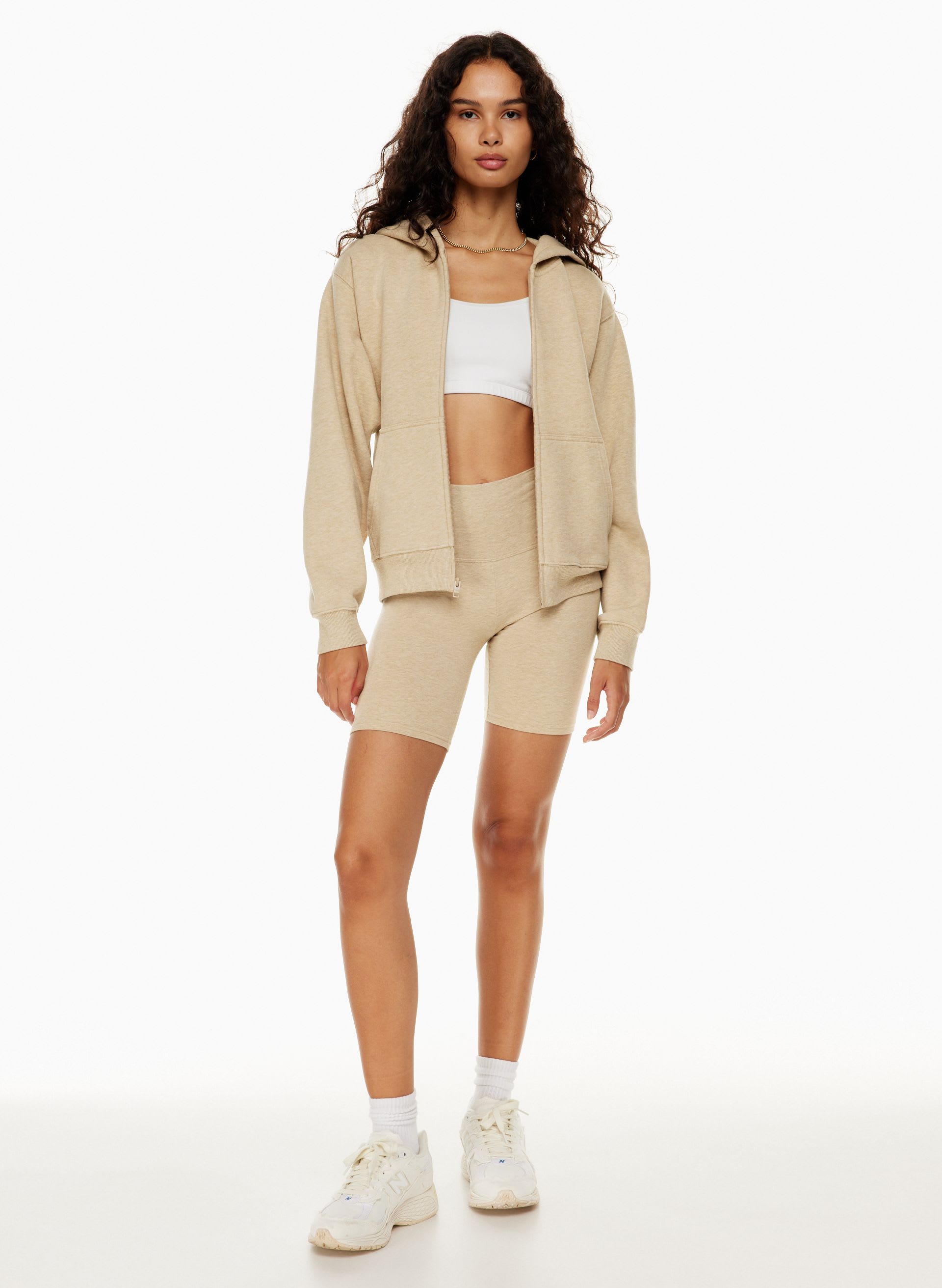 COZY FLEECE PERFECT ZIP HOODIE | Aritzia