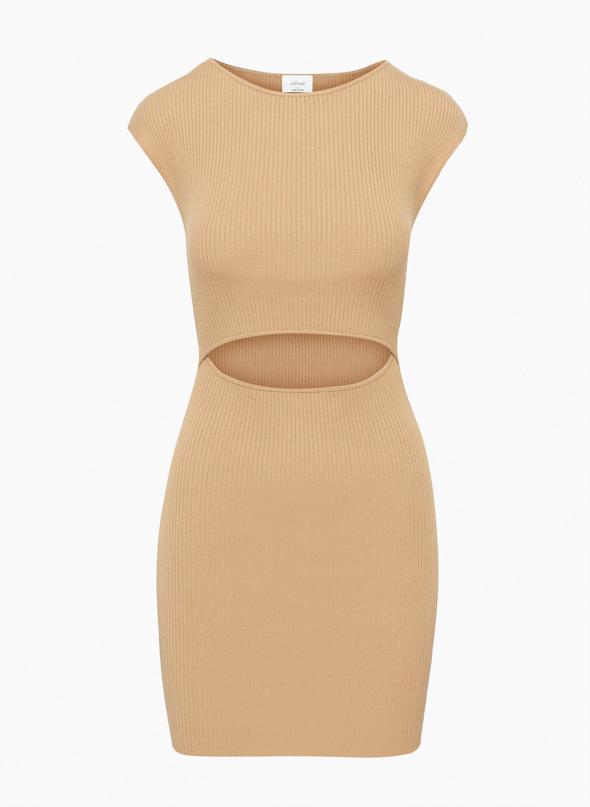 wilfred cutout knit mini dress Ariztia Wilfred free cut-out knit mini dress in