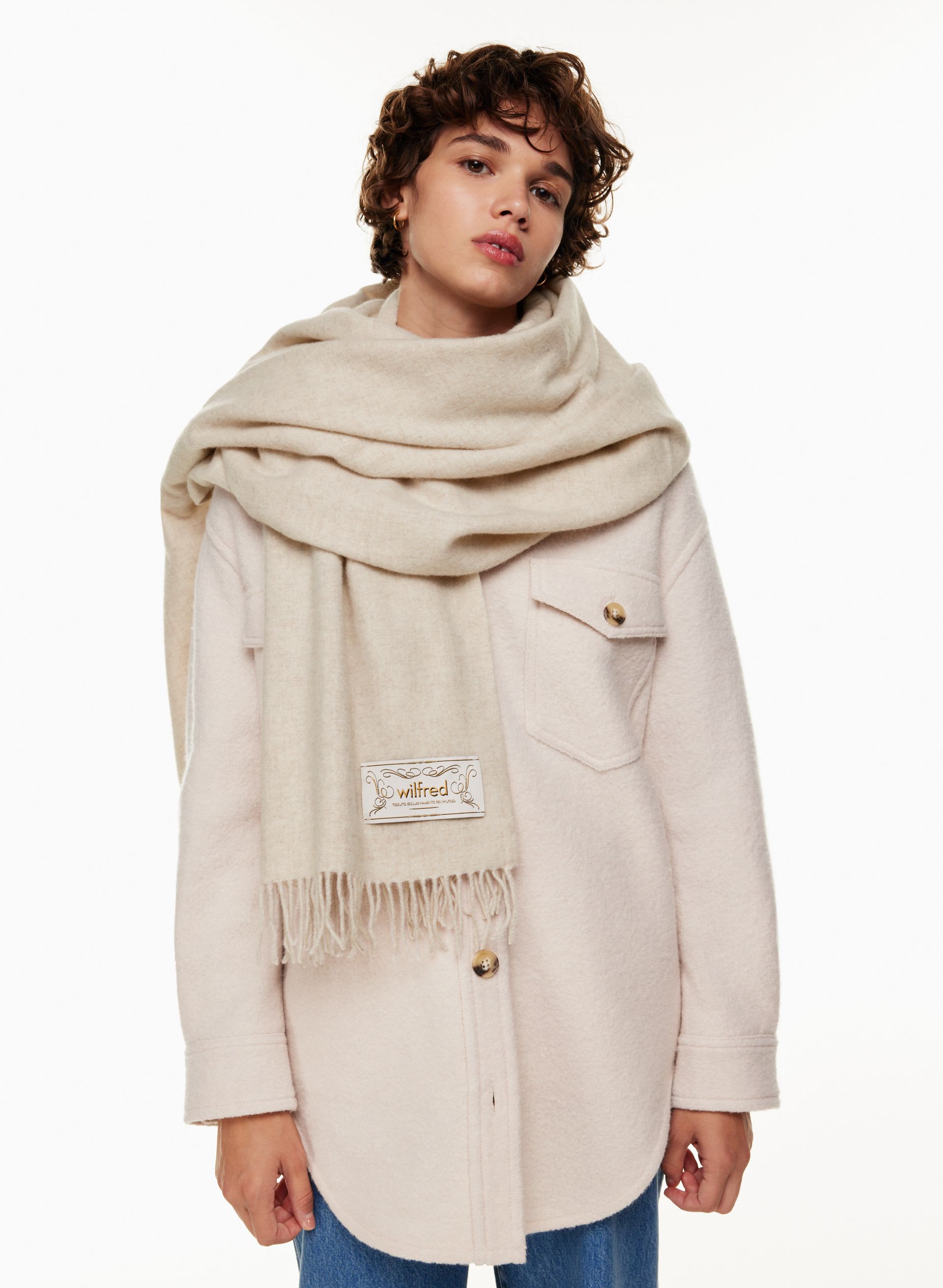 WOOL NARROW BLANKET SCARF | Aritzia