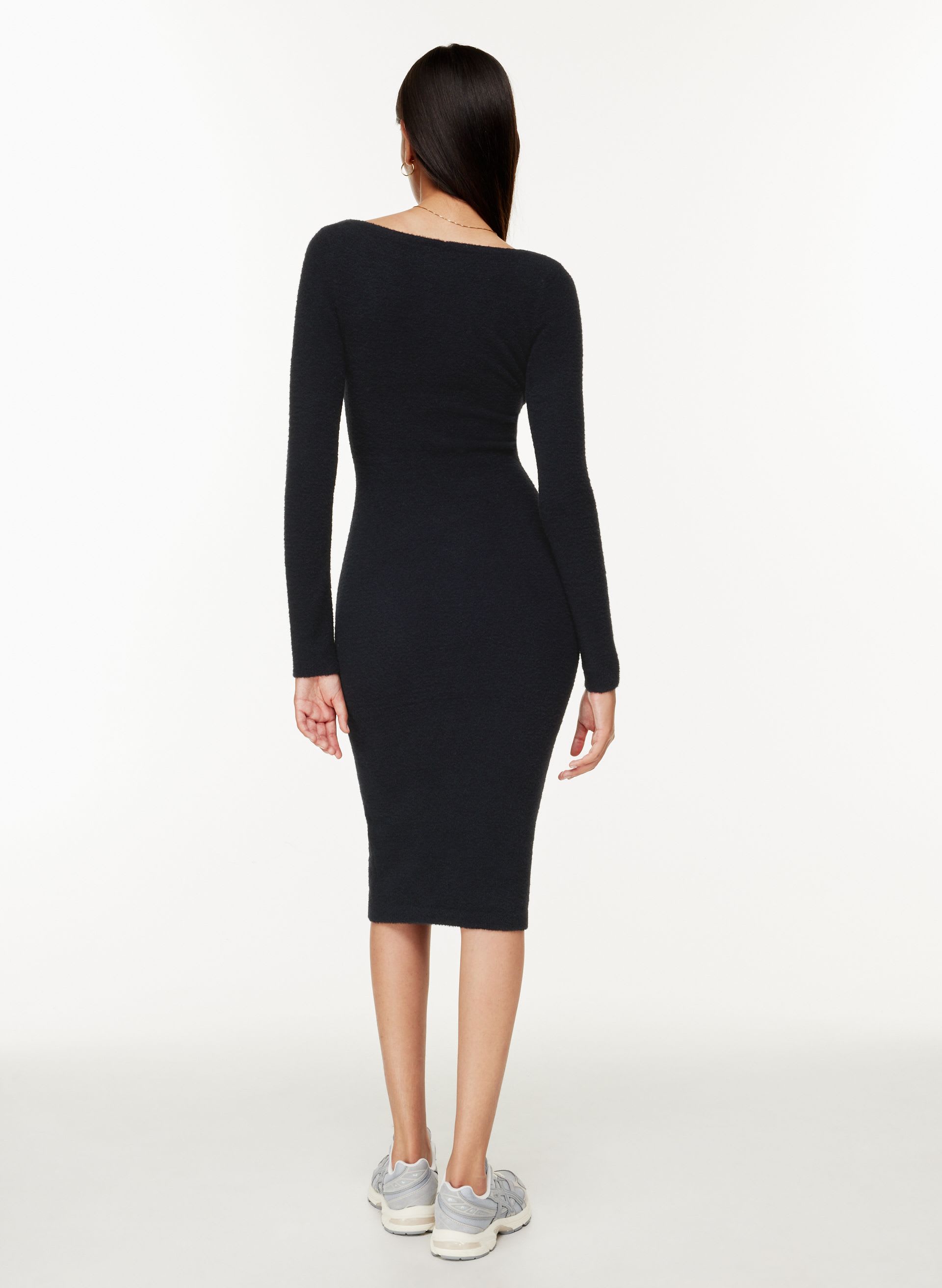 HUSH KNIT V-NECK DRESS | Aritzia