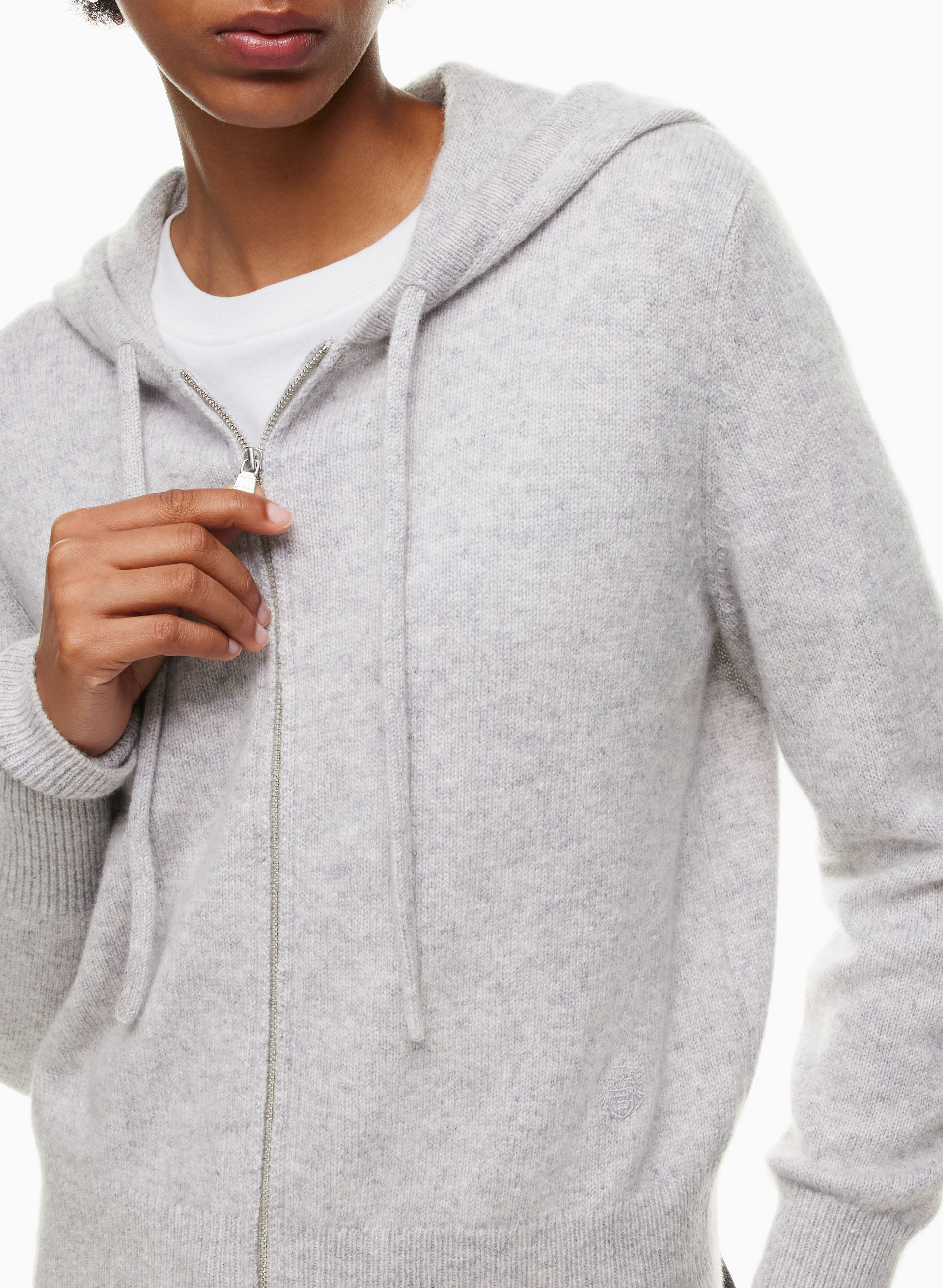 Luxe Cashmere Hooded Zip-Up | Aritzia US