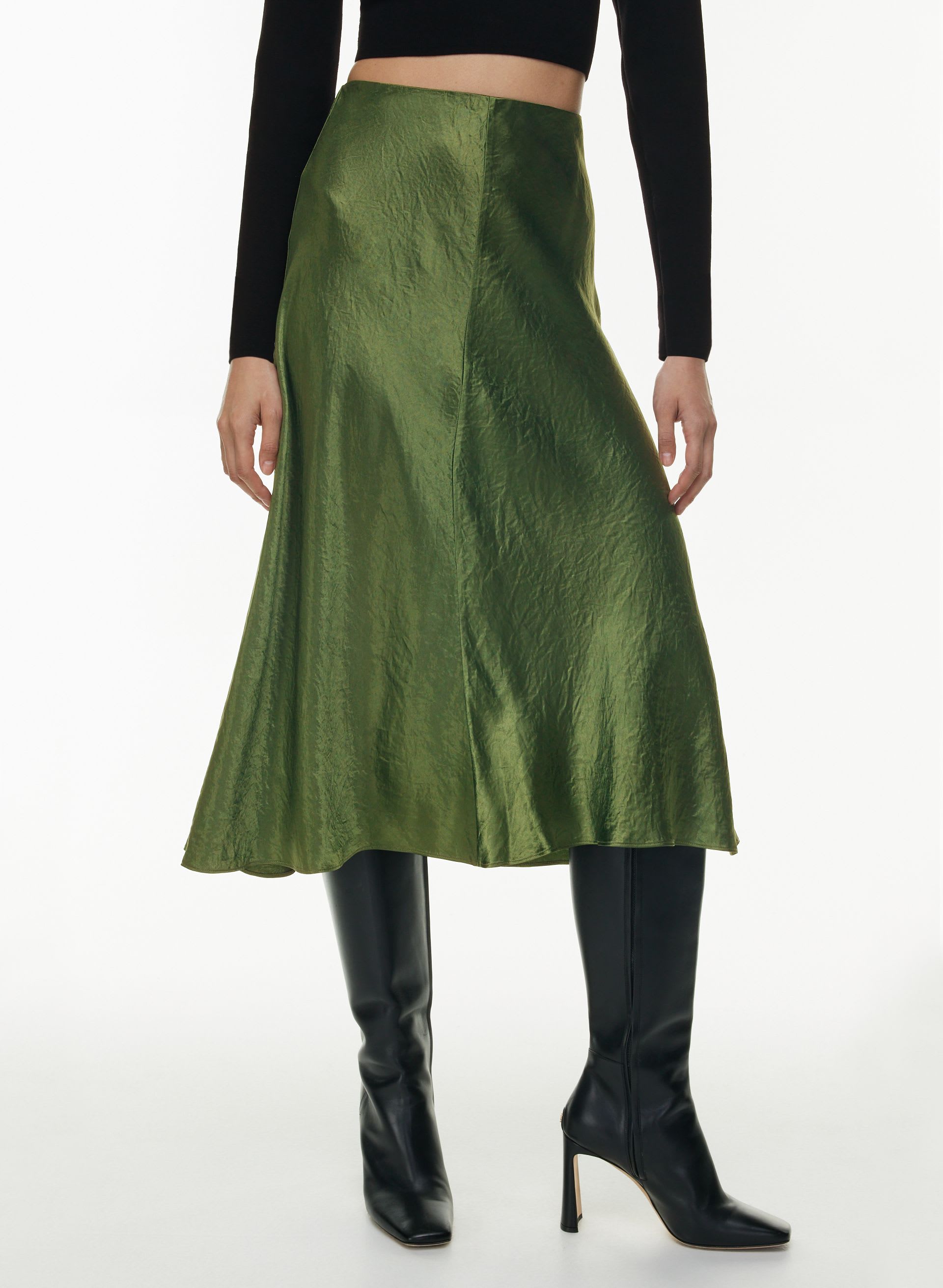 PIETA SATIN SKIRT | Aritzia