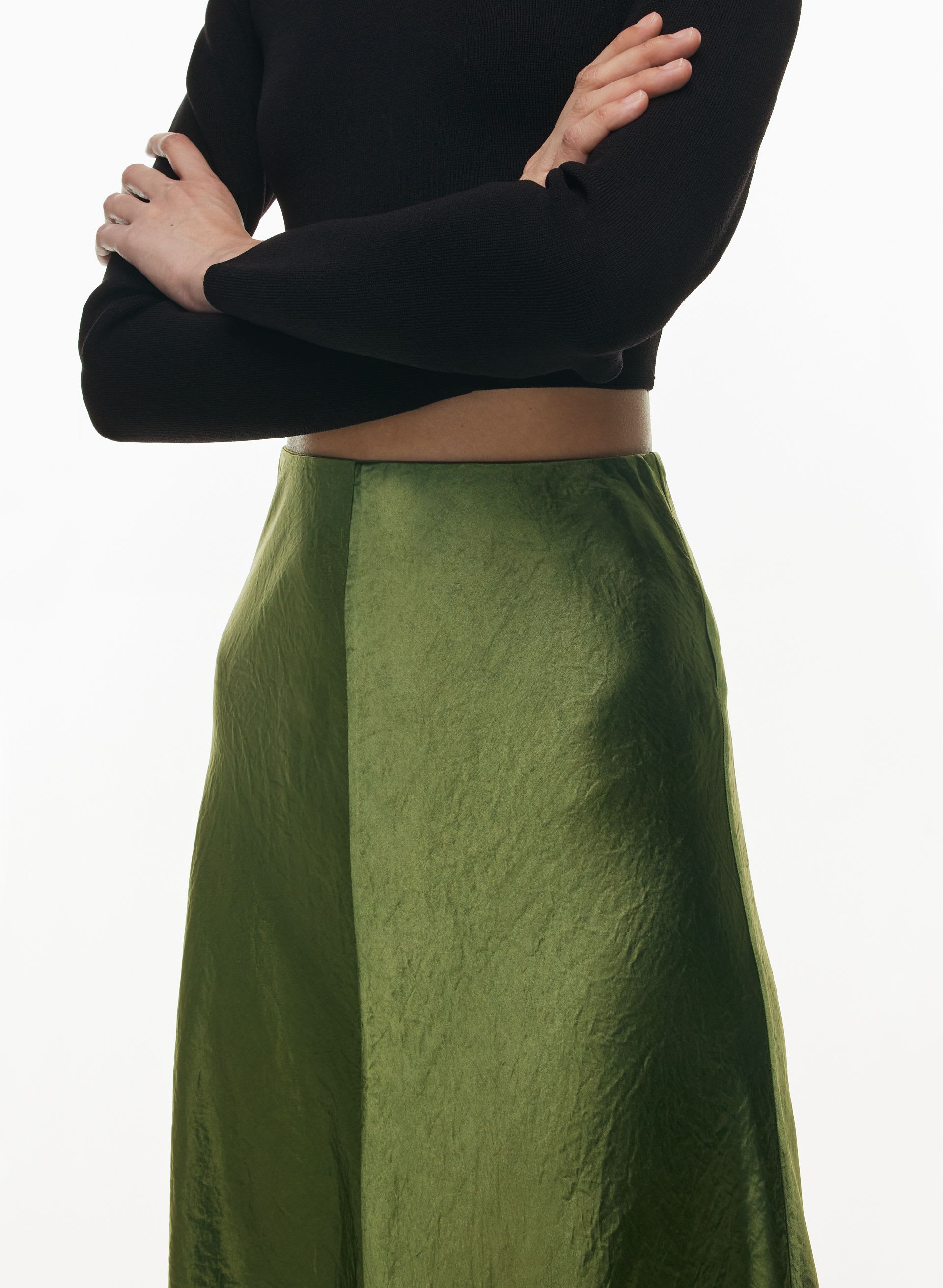 PIETA SATIN SKIRT | Aritzia