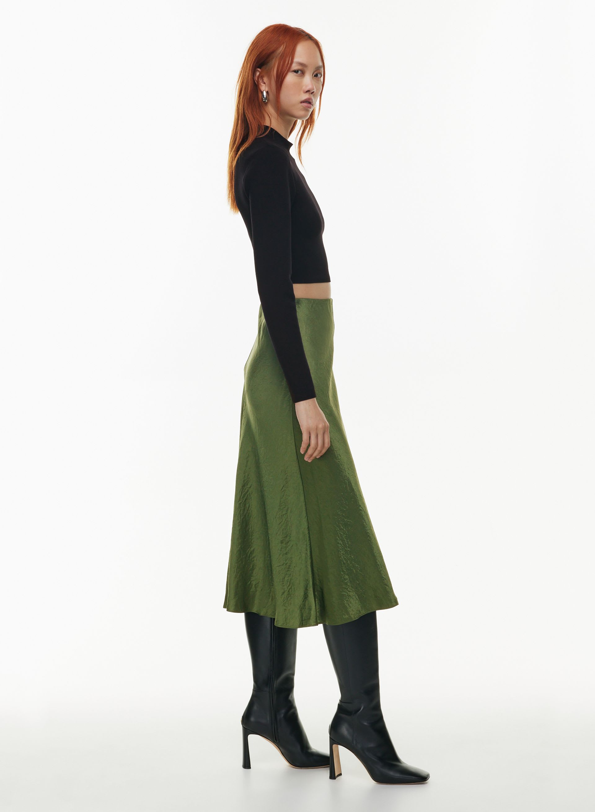 PIETA SATIN SKIRT | Aritzia