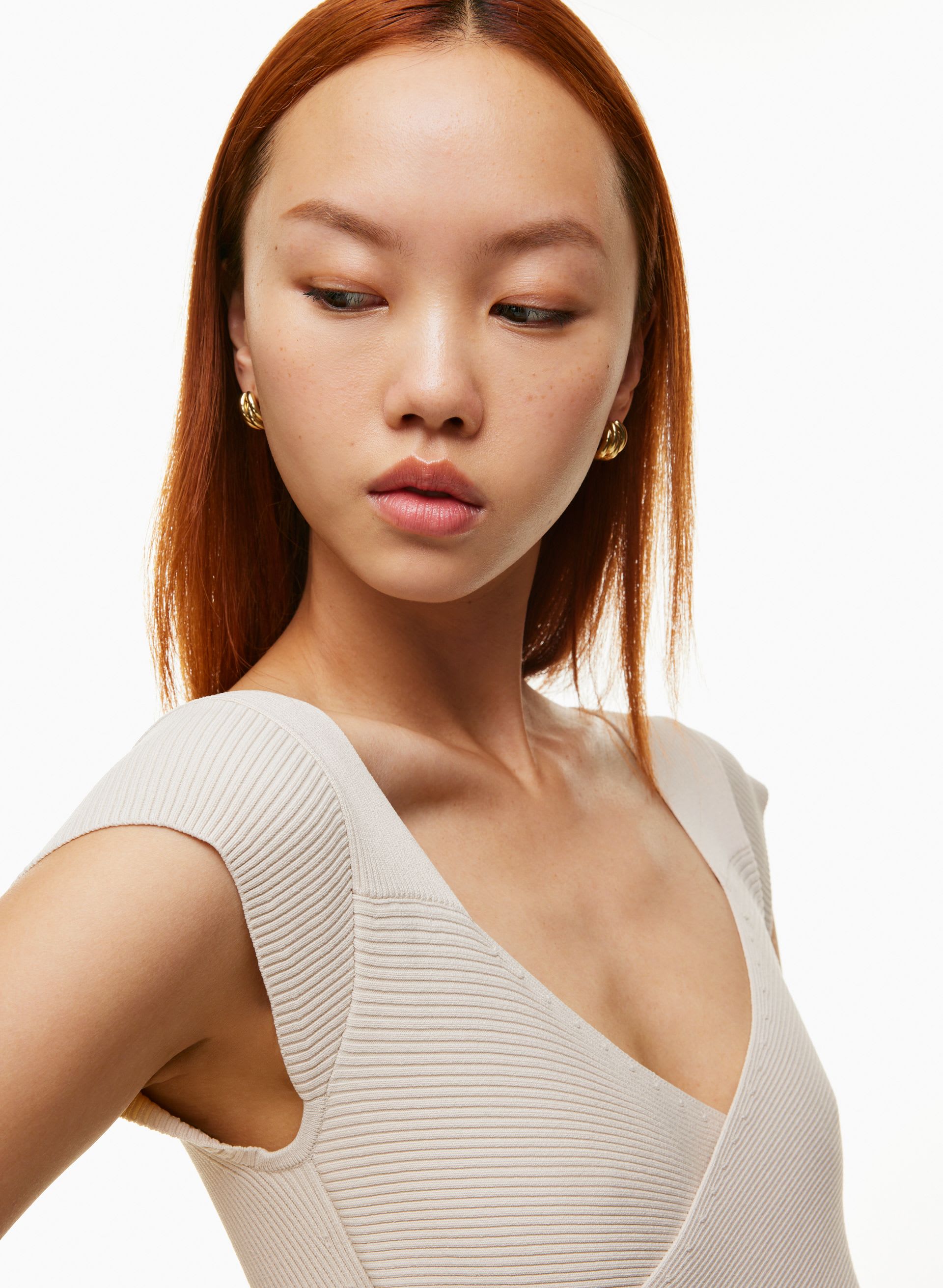 SCULPT KNIT GREEK DRESS | Aritzia