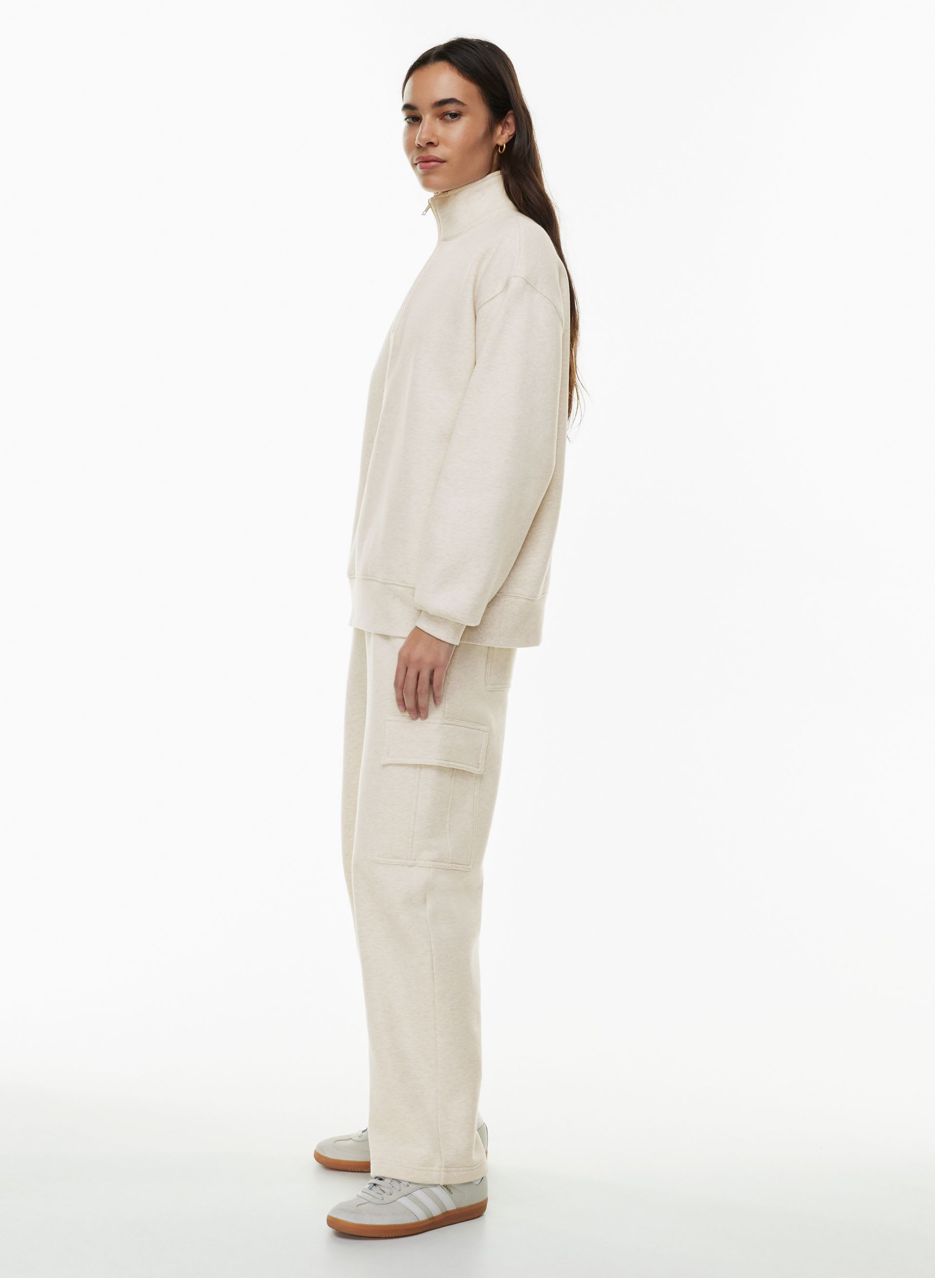 COZY FLEECE BOYFRIEND 1/4 ZIP SWEATSHIRT | Aritzia
