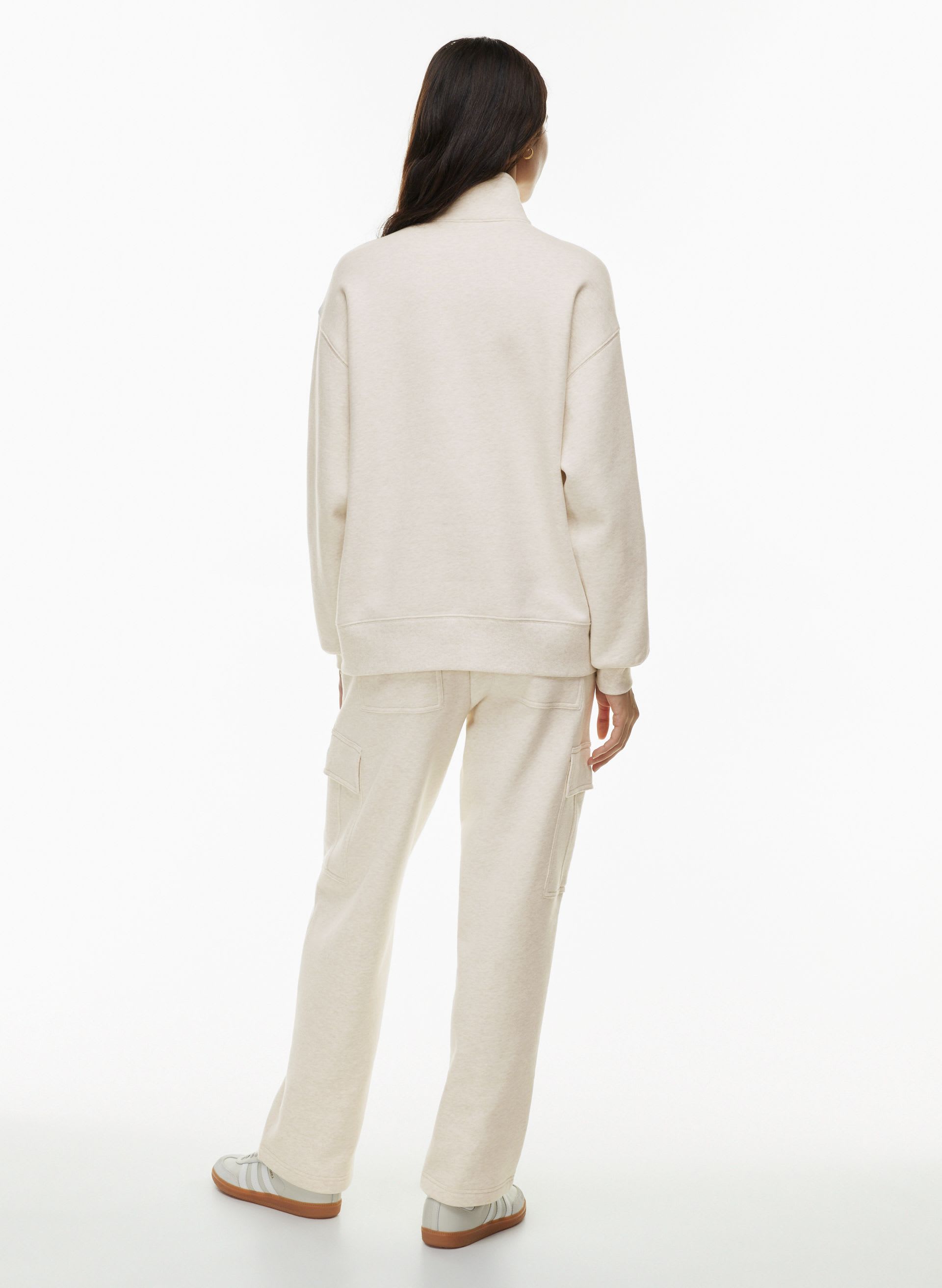 COZY FLEECE BOYFRIEND 1/4 ZIP SWEATSHIRT | Aritzia