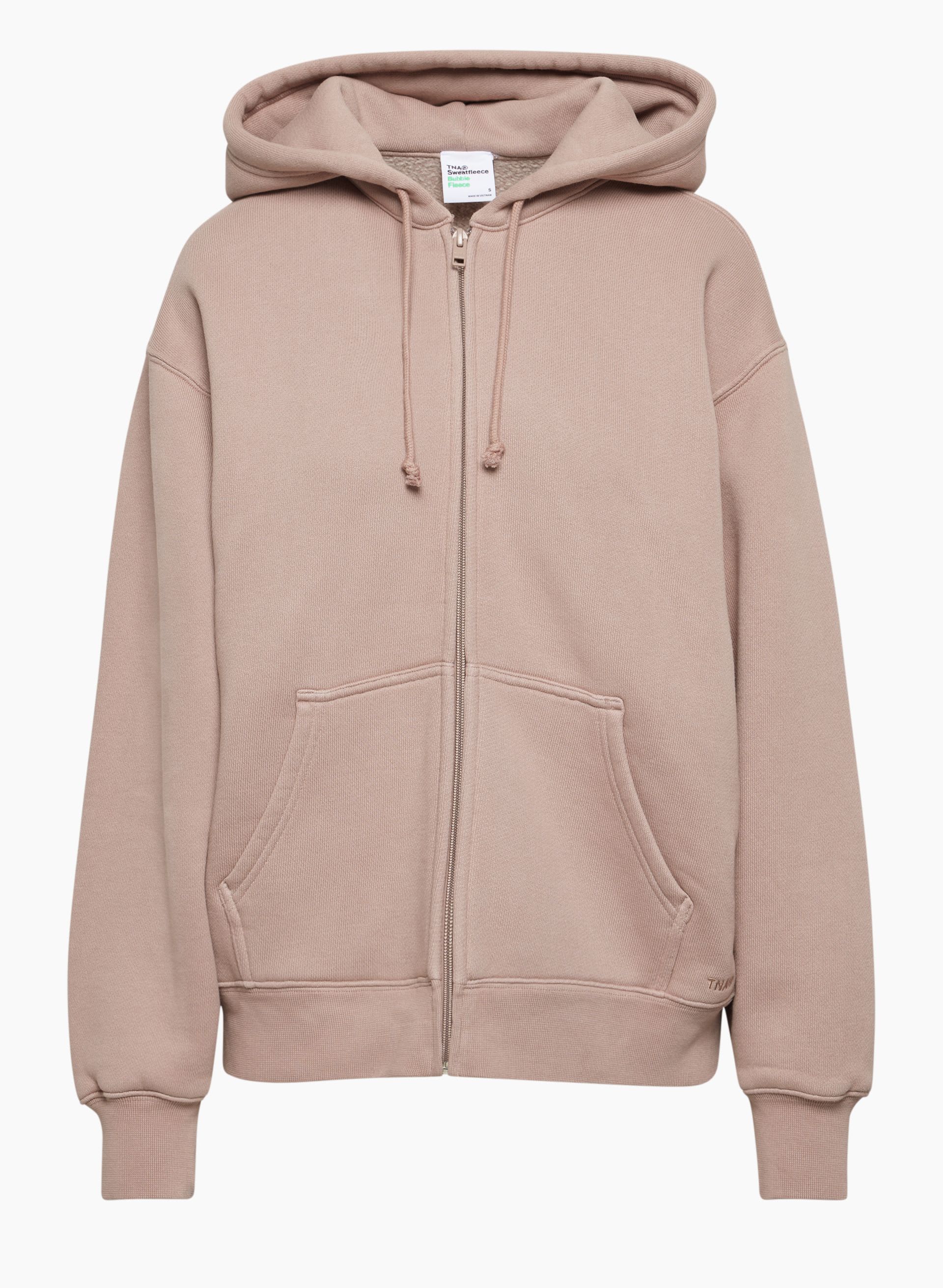 BUBBLE FLEECE BOYFRIEND ZIP HOODIE | Aritzia