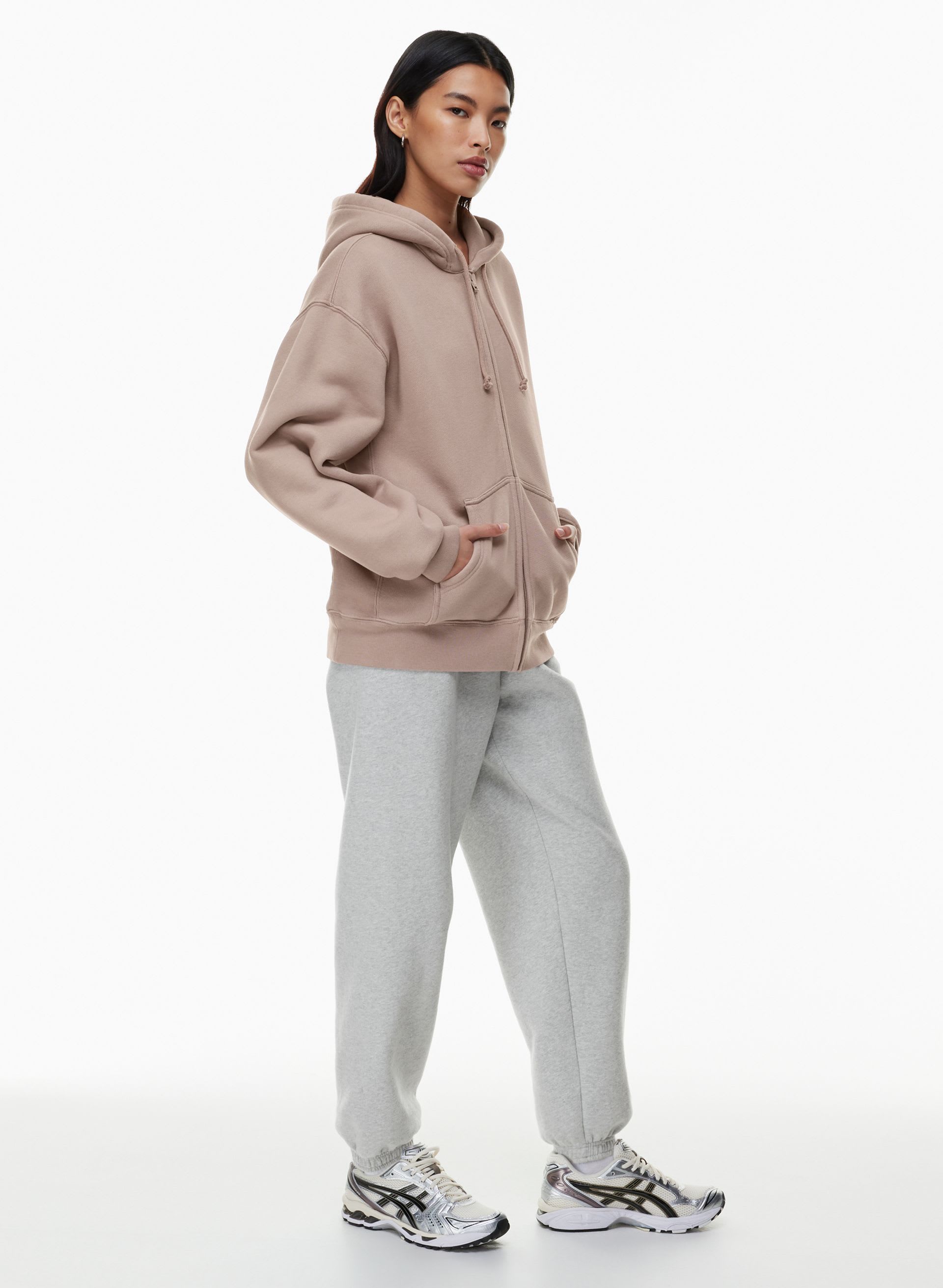 BUBBLE FLEECE BOYFRIEND ZIP HOODIE | Aritzia
