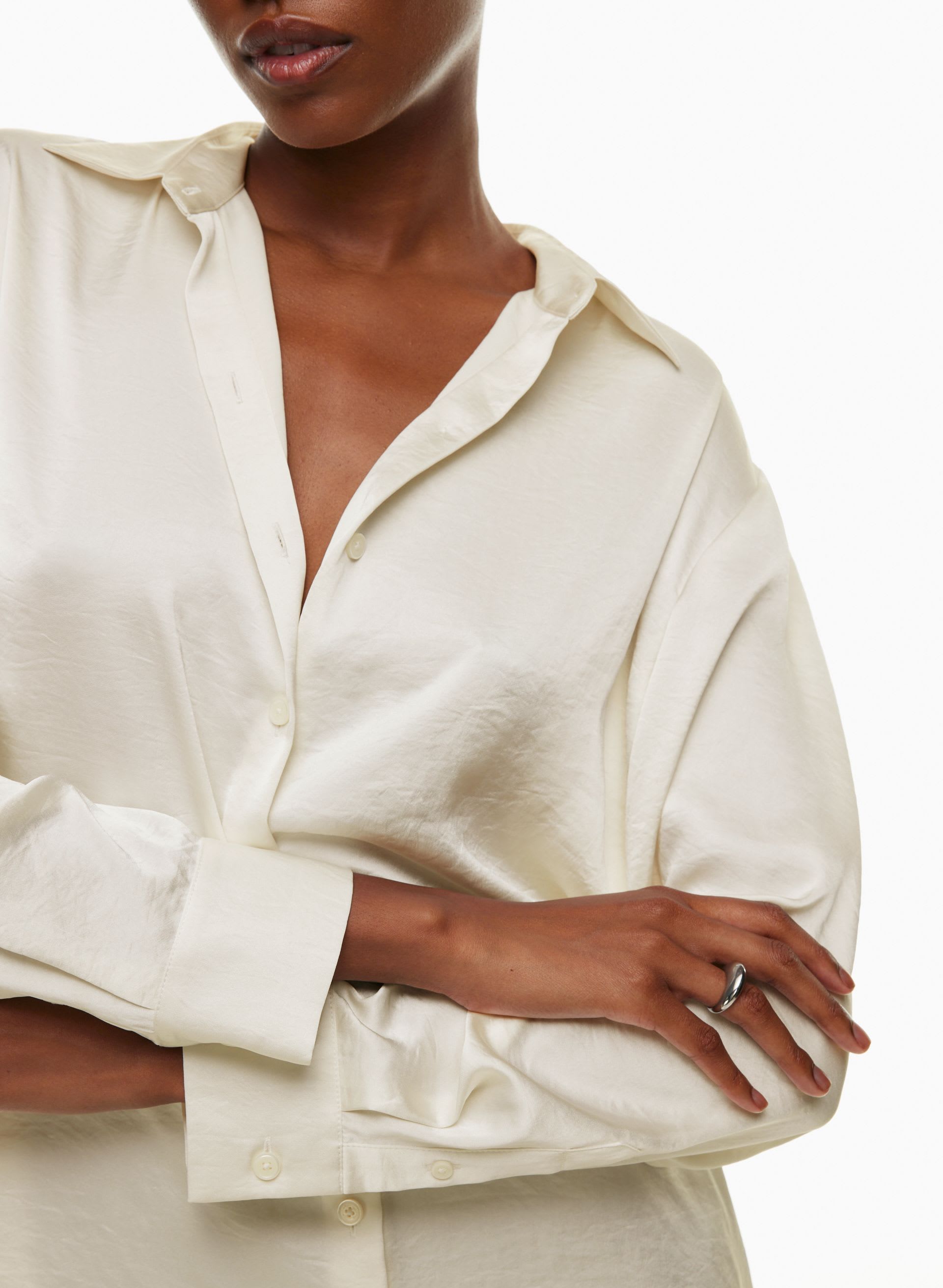 SAIL SATIN SHIRT | Aritzia