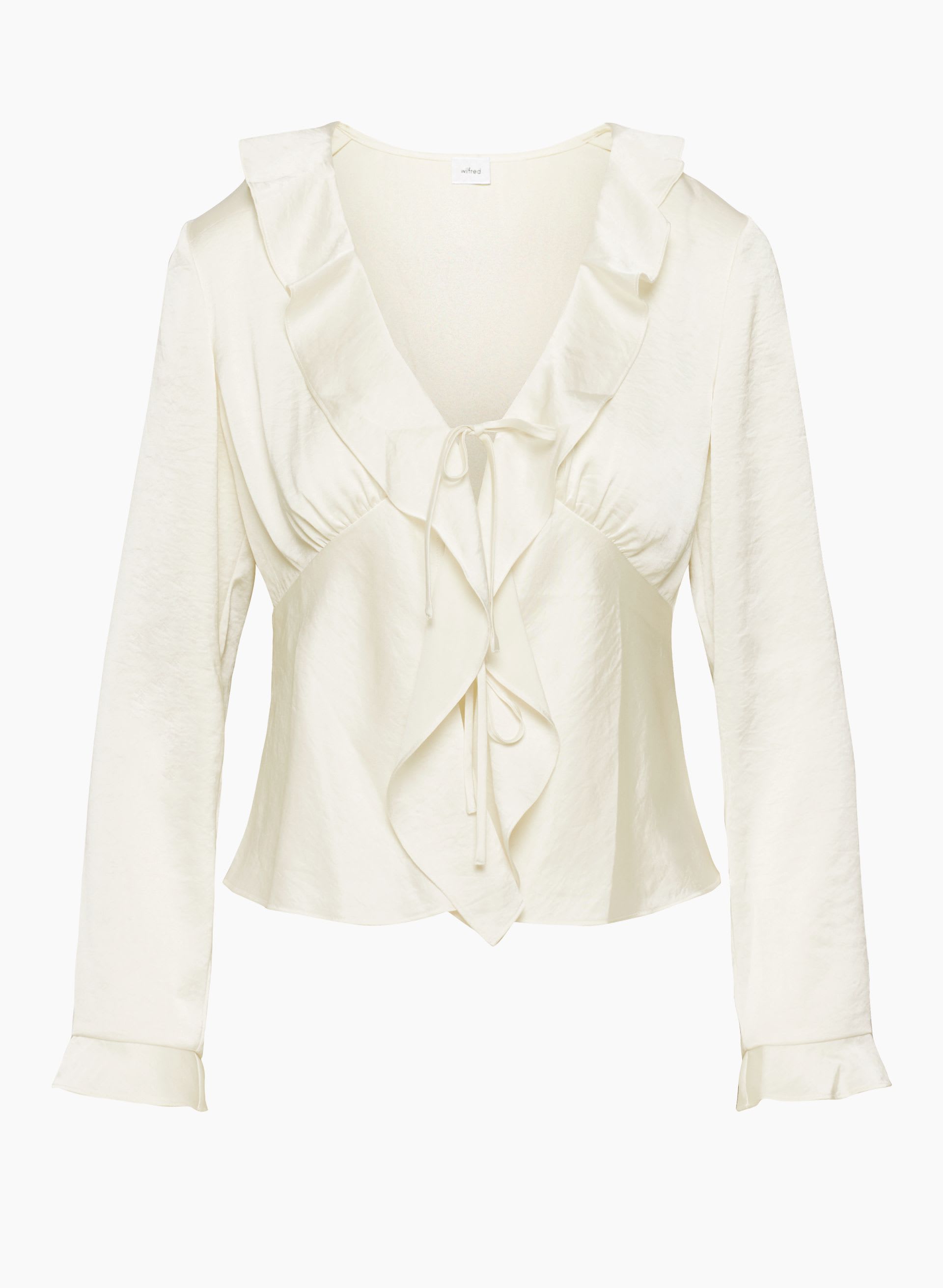 FRENCHY SATIN BLOUSE | Aritzia