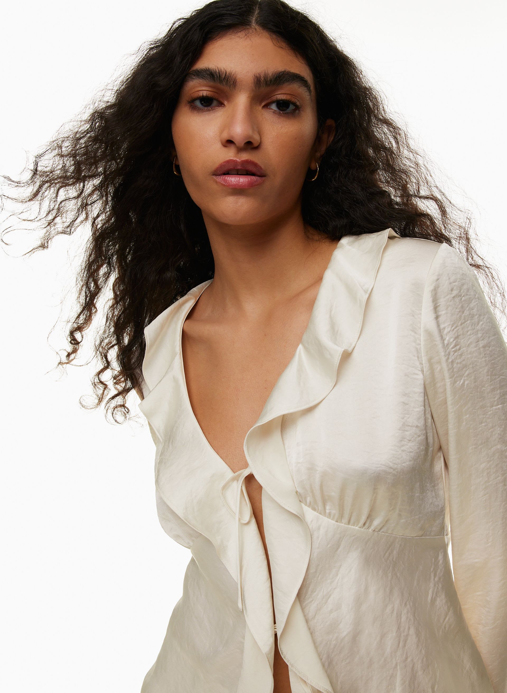 Frenchy Satin Blouse | Aritzia US