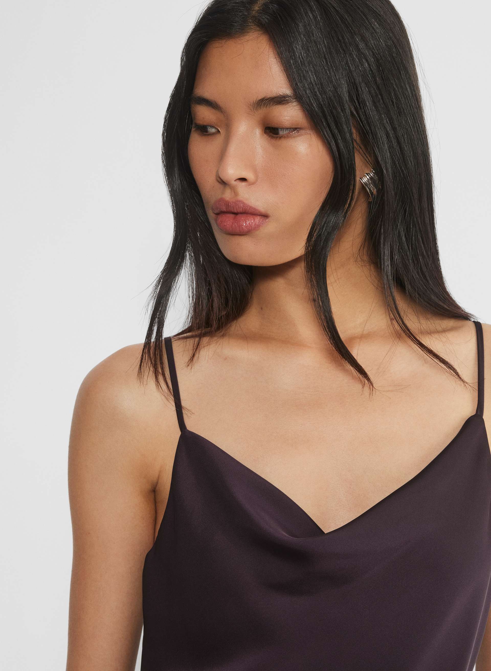 Cowlneck Satin Camisole | Aritzia US