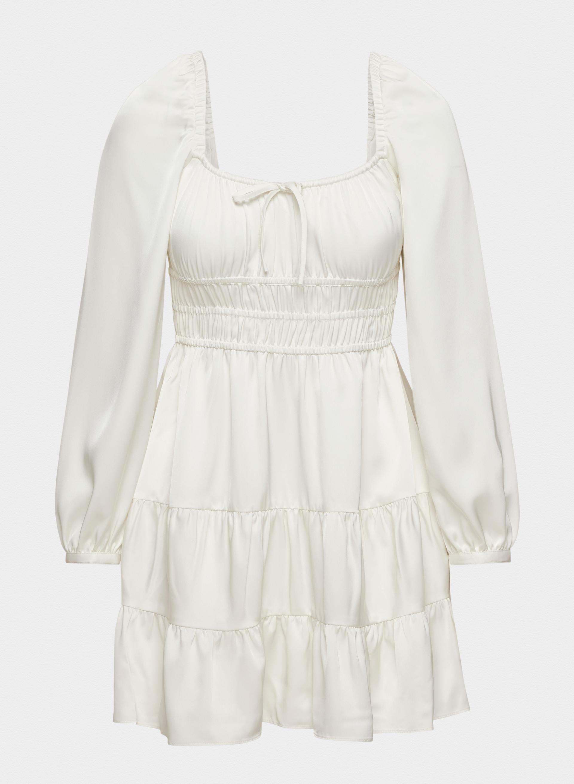 MARTINE SATIN LONGSLEEVE DRESS | Aritzia