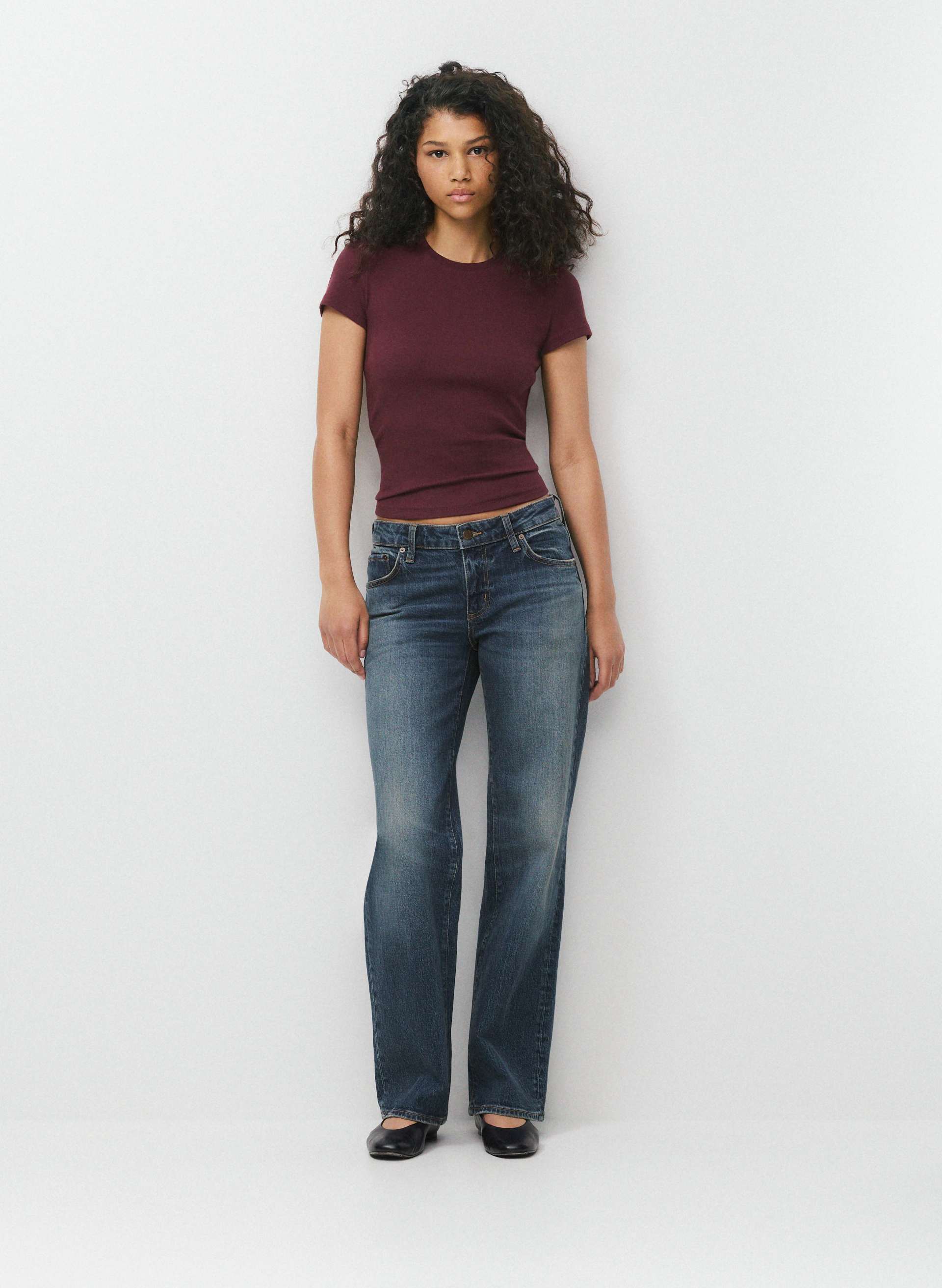 HOMESTRETCH™ RIB TUNE T-SHIRT - Stretchy ribbed cotton crewneck t-shirt. 