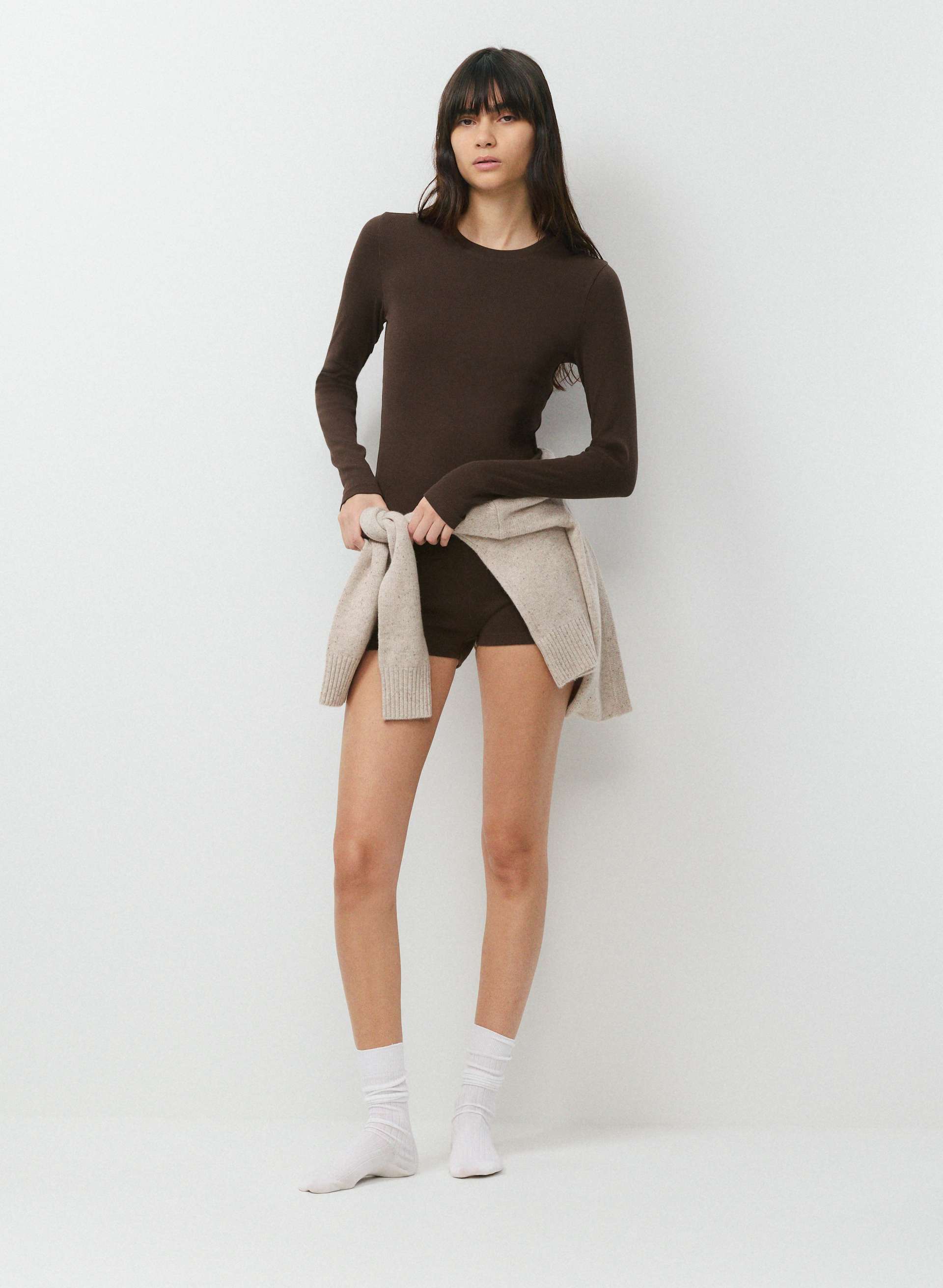 HOMESTRETCH™ RIB SOLO LONGSLEEVE - Stretchy ribbed cotton crewneck longsleeve. 