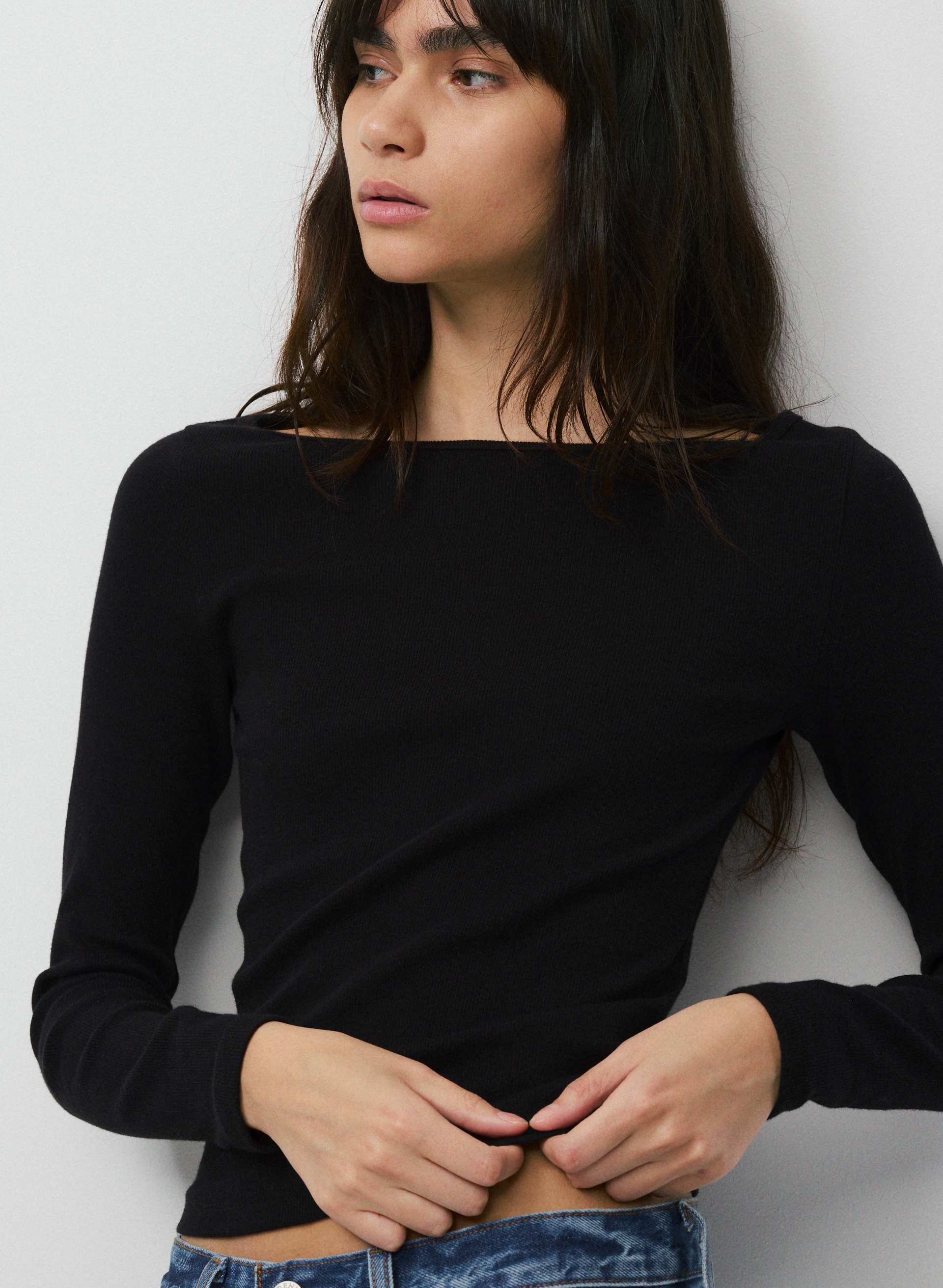 HomeStretch™ Rib Airwave Boatneck Longsleeve | Aritzia US