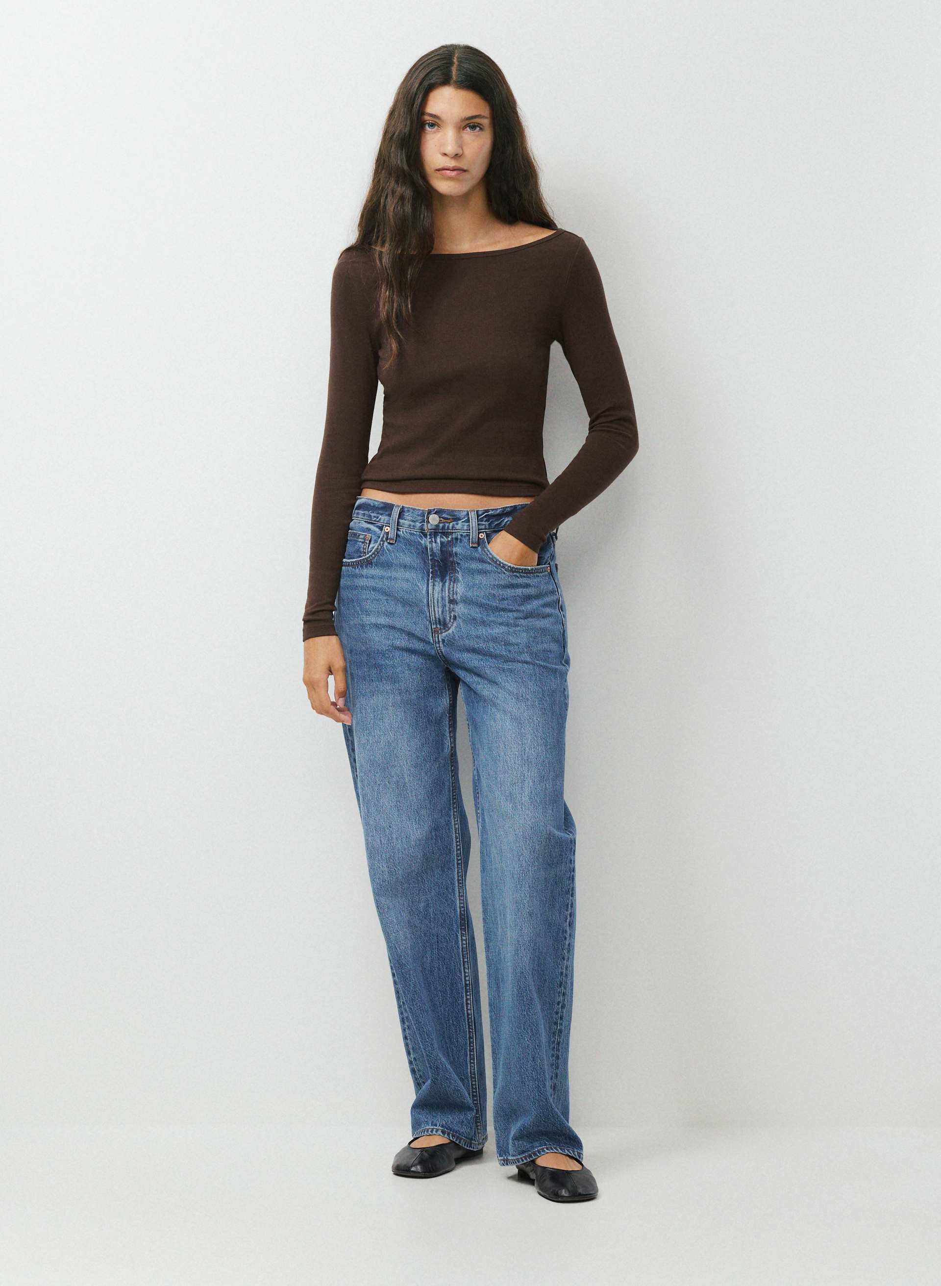 HOMESTRETCH™ RIB AIRWAVE BOATNECK LONGSLEEVE | Aritzia