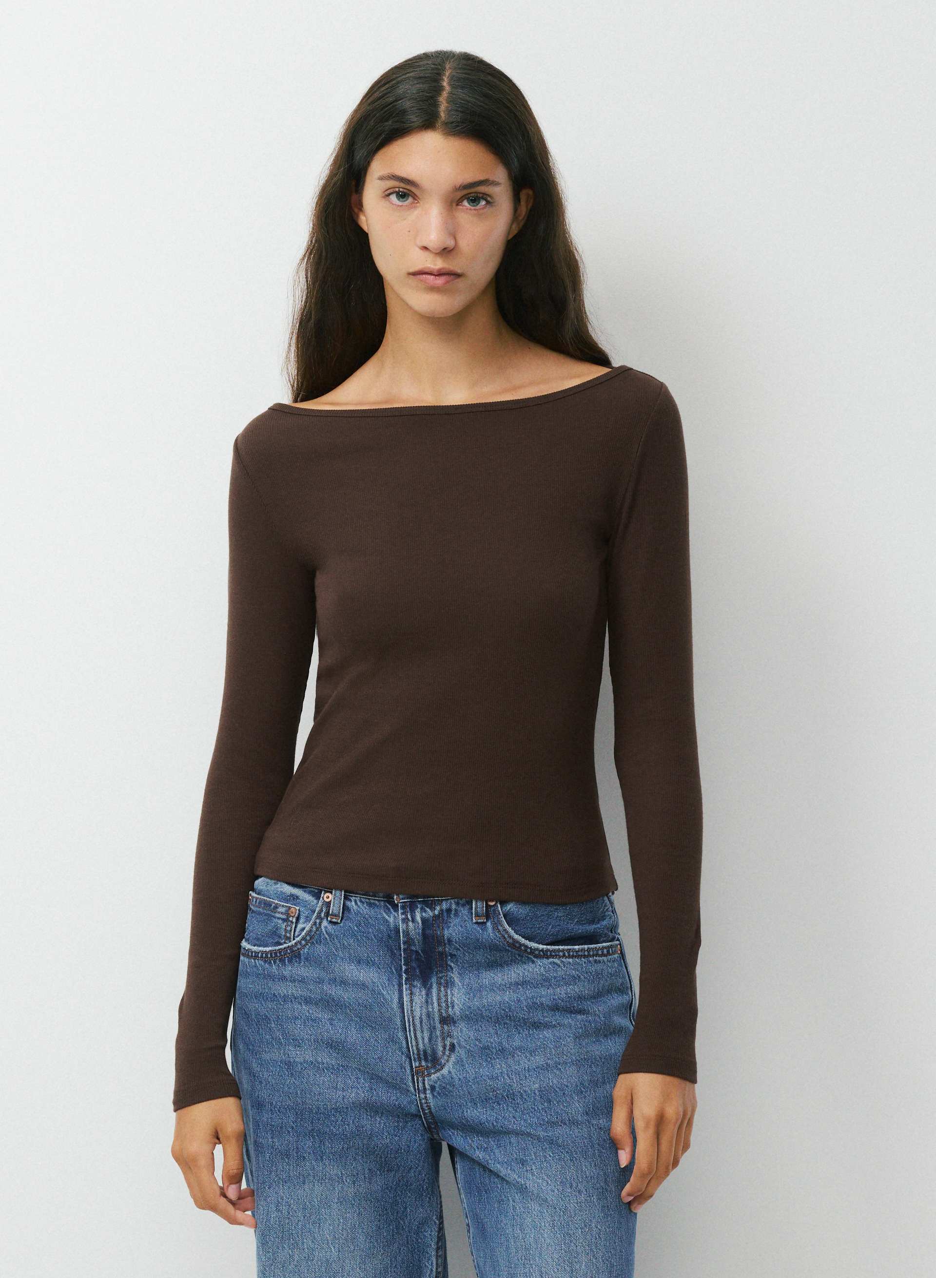 HOMESTRETCH™ RIB AIRWAVE BOATNECK LONGSLEEVE | Aritzia