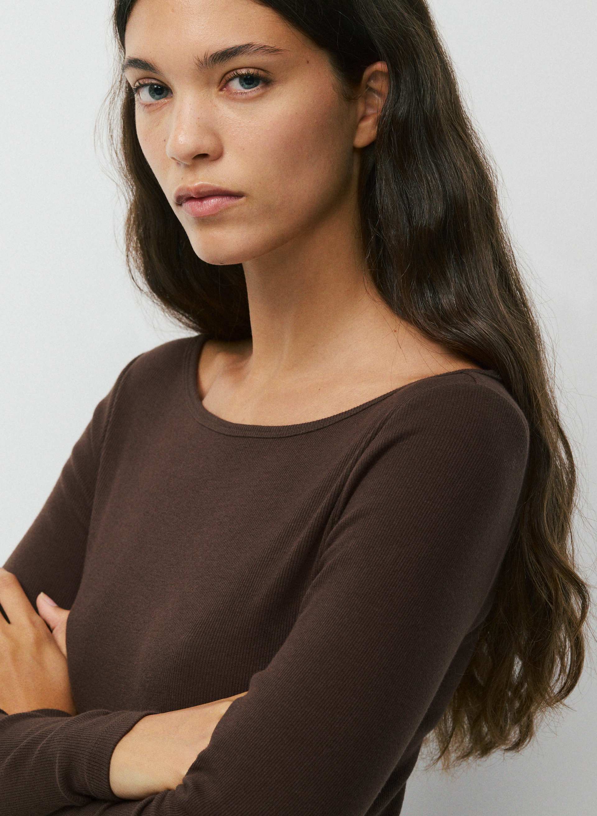 HOMESTRETCH™ RIB AIRWAVE BOATNECK LONGSLEEVE | Aritzia