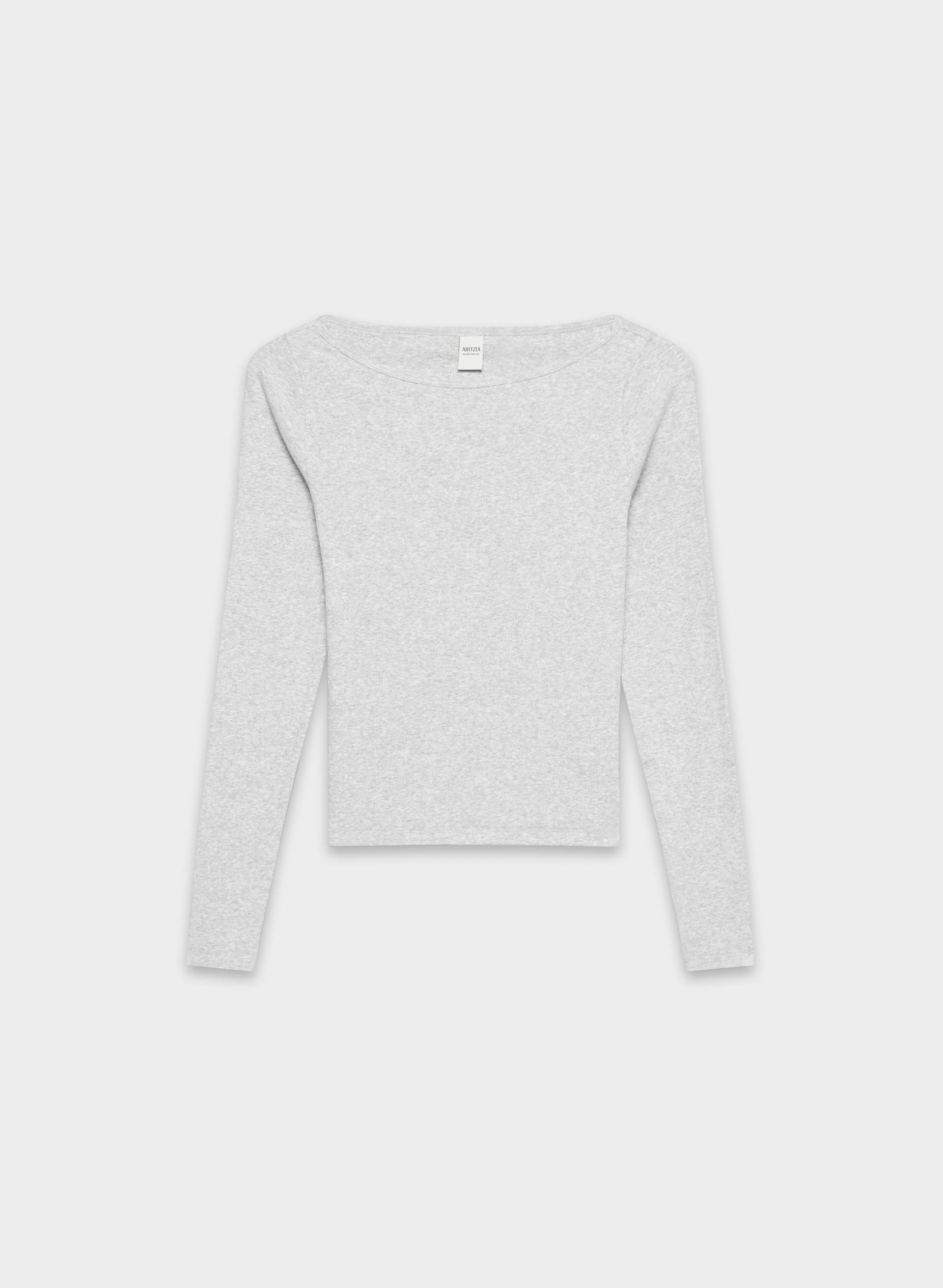 HOMESTRETCH™ RIB AIRWAVE BOATNECK LONGSLEEVE | Aritzia