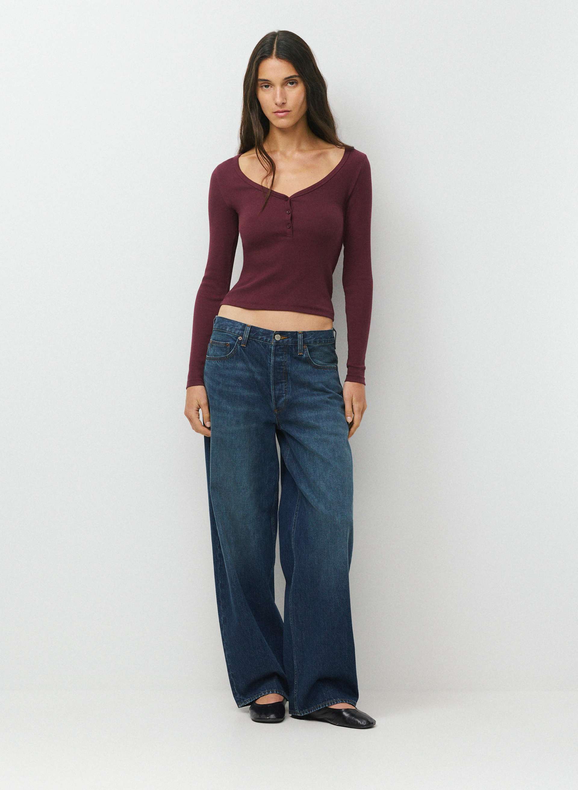 HENLEY ACOUSTIC - HOMESTRETCH™ CÔTELÉ - Haut henley à manches longues en coton côtelé extensible. 
