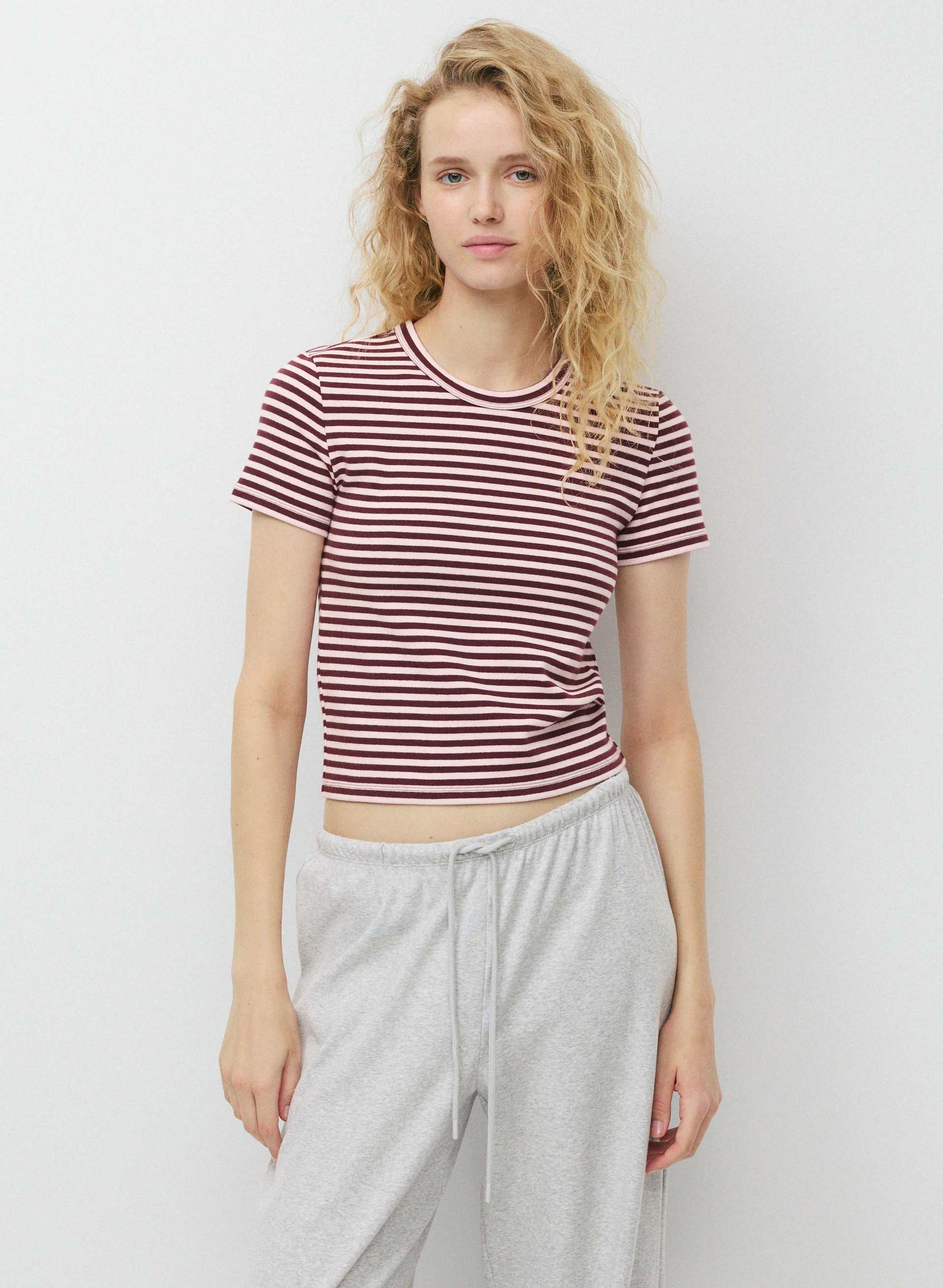 LITTLE RIBBED T-SHIRT - Fine-rib crewneck t-shirt. 