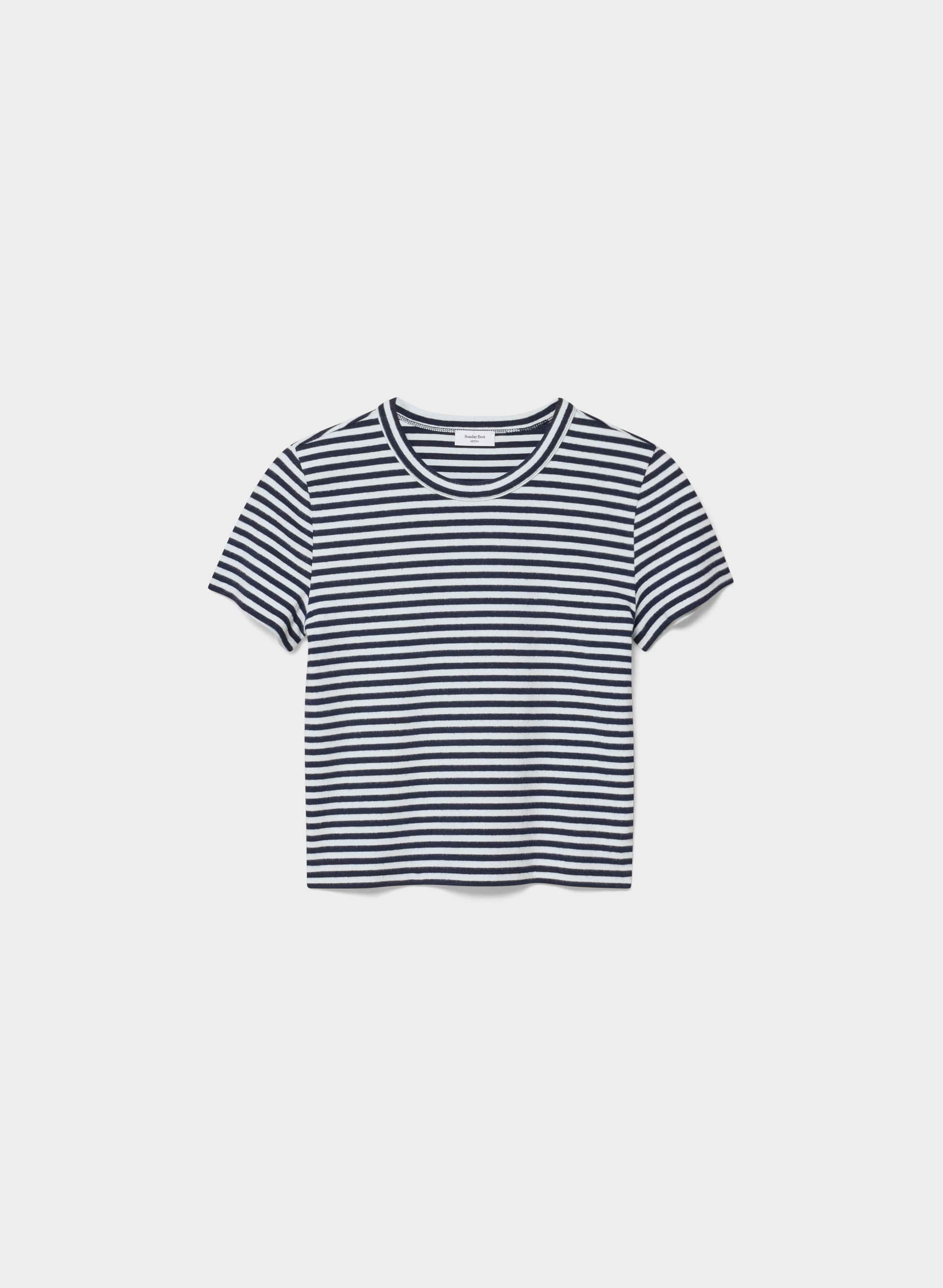 LITTLE RIBBED T-SHIRT - Fine-rib crewneck t-shirt. 