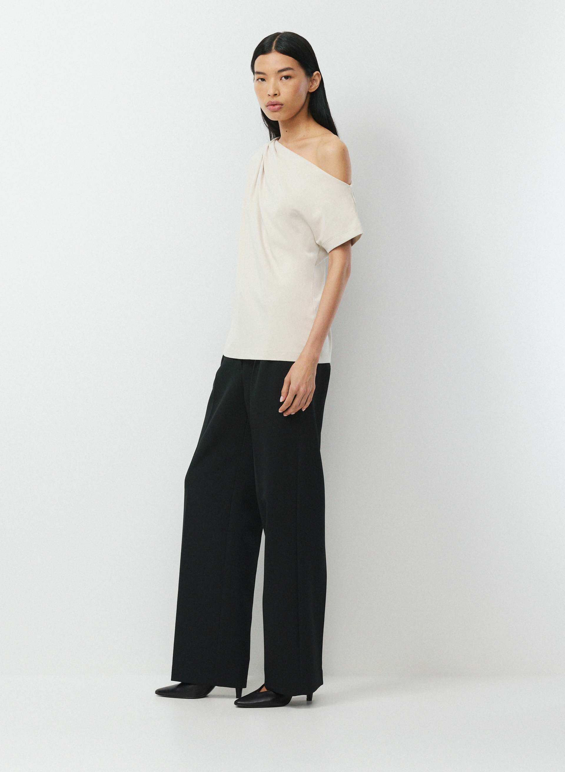 INTERLOCK COTTON SCRIPT TOP | Aritzia