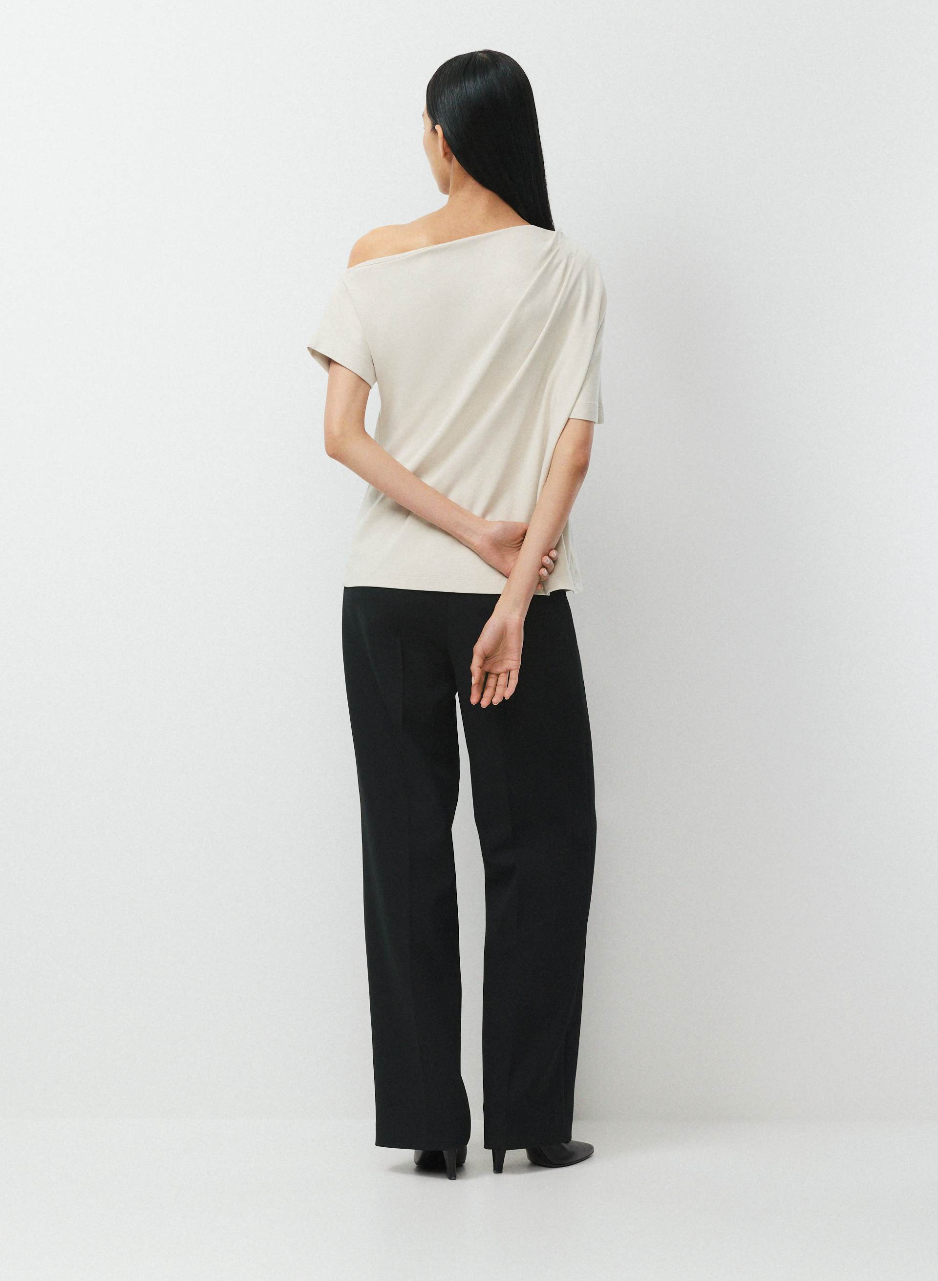 INTERLOCK COTTON SCRIPT TOP | Aritzia