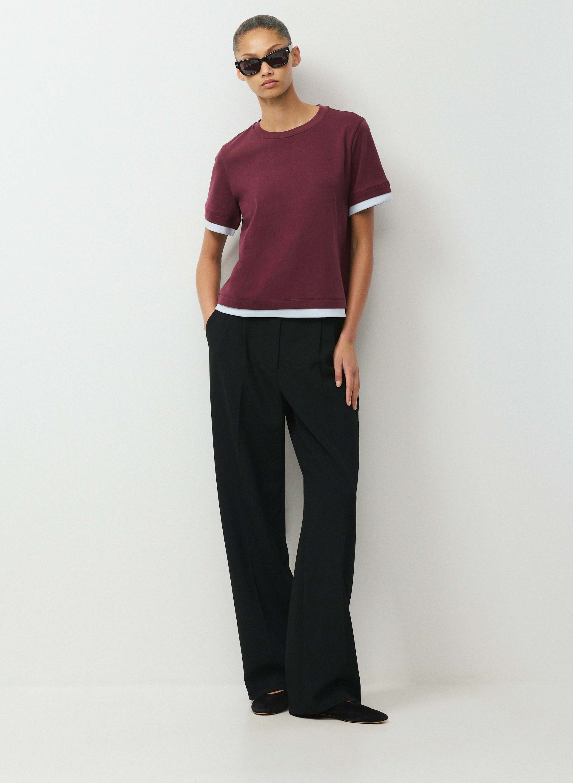 INTERLOCK COTTON FUNCTION T-SHIRT - Double-knit 100% cotton crewneck t-shirt with a classic fit. 