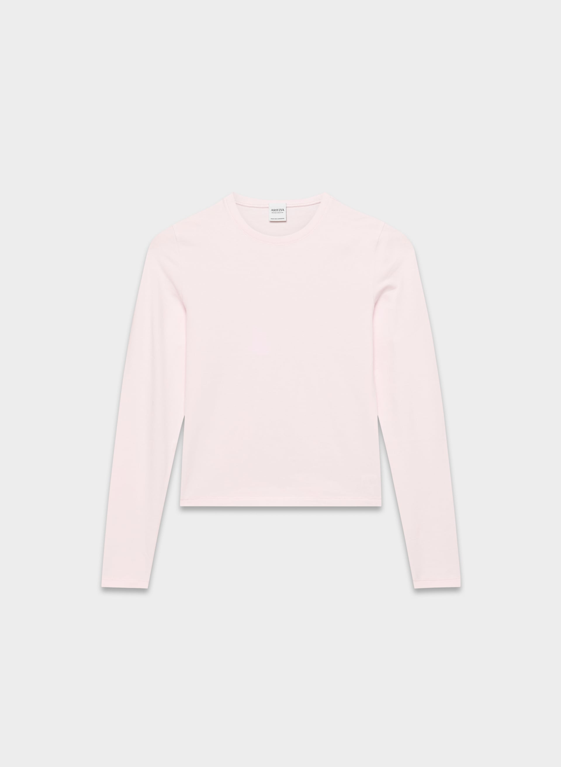 HOMESTRETCH™ SMOOTH SOLO LONGSLEEVE - Stretch cotton jersey longsleeve crewneck tee. 